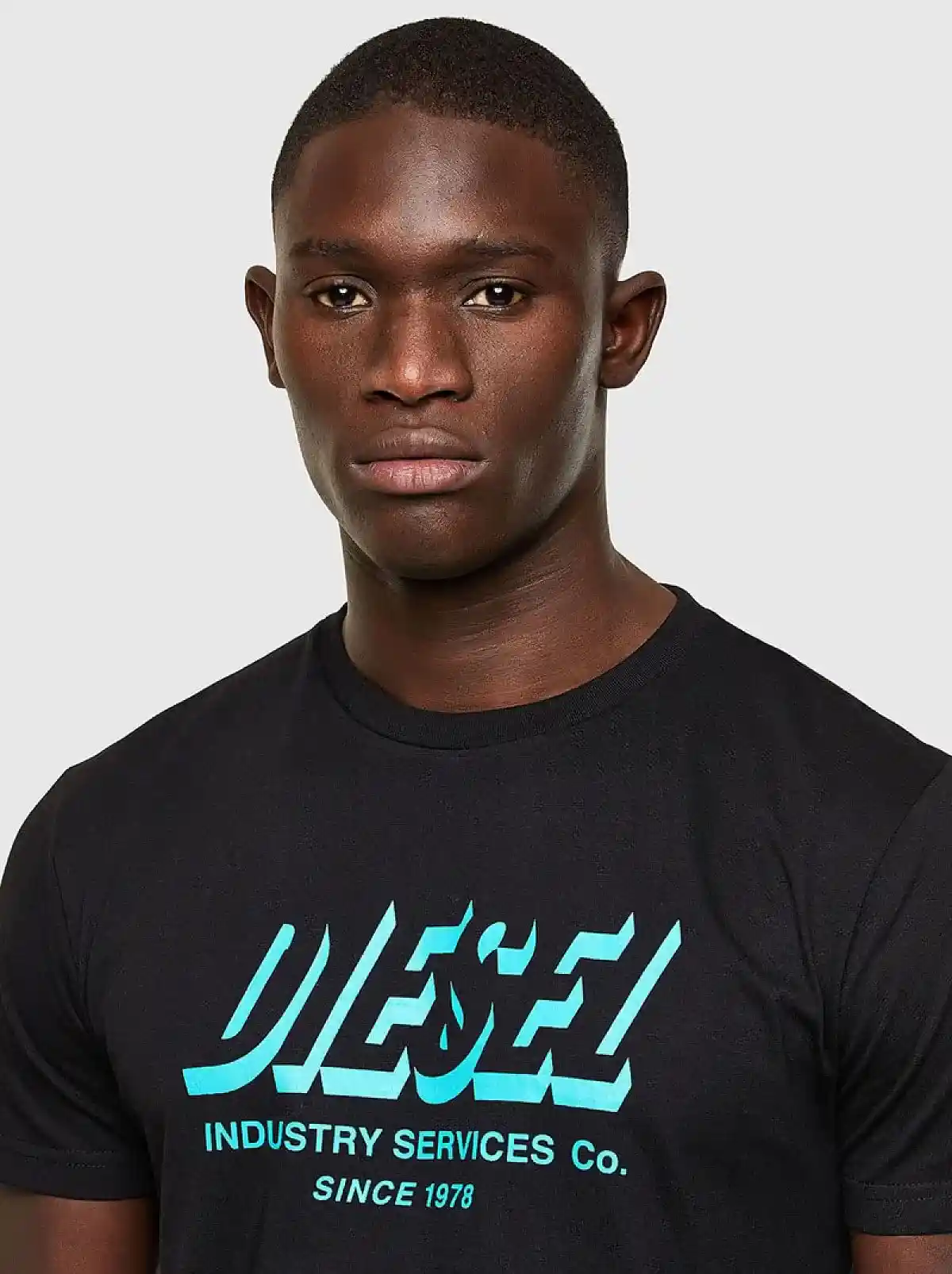 Black Green Label T-shirt with logo print