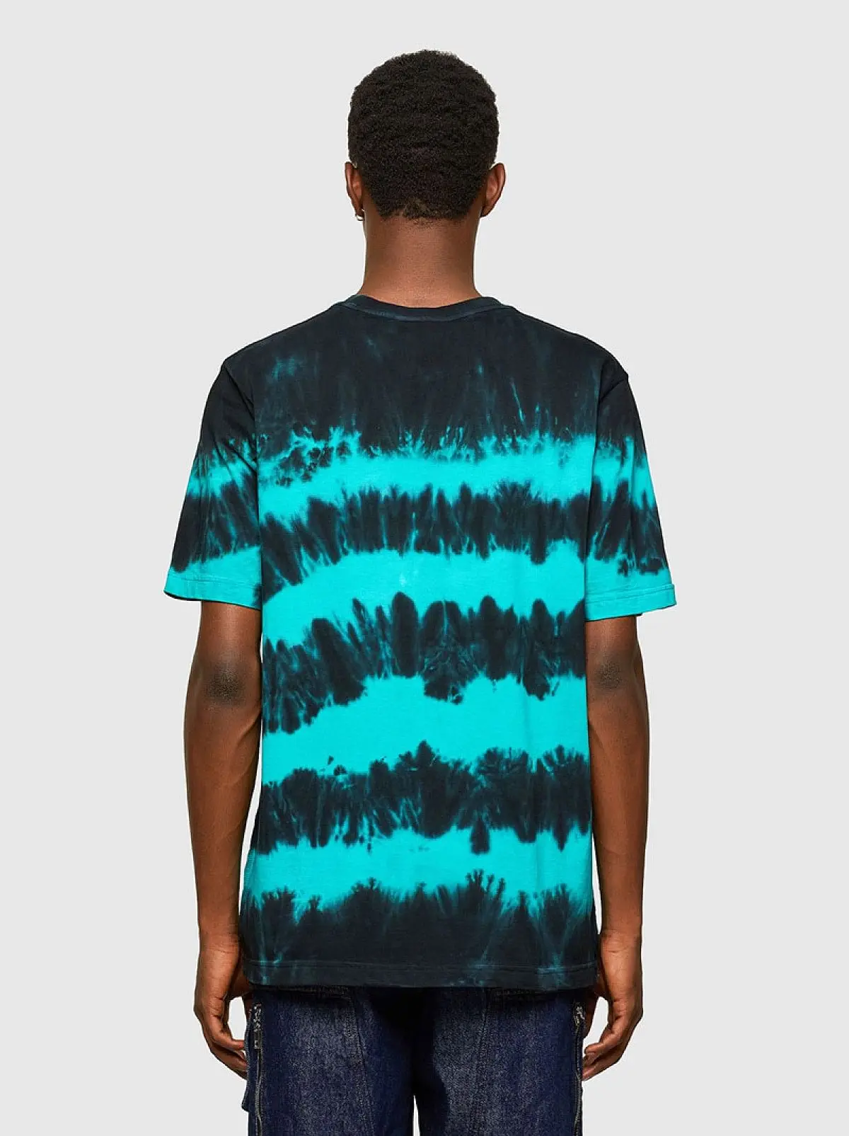 Multicolor Tie-dye T-shirt with reflective print