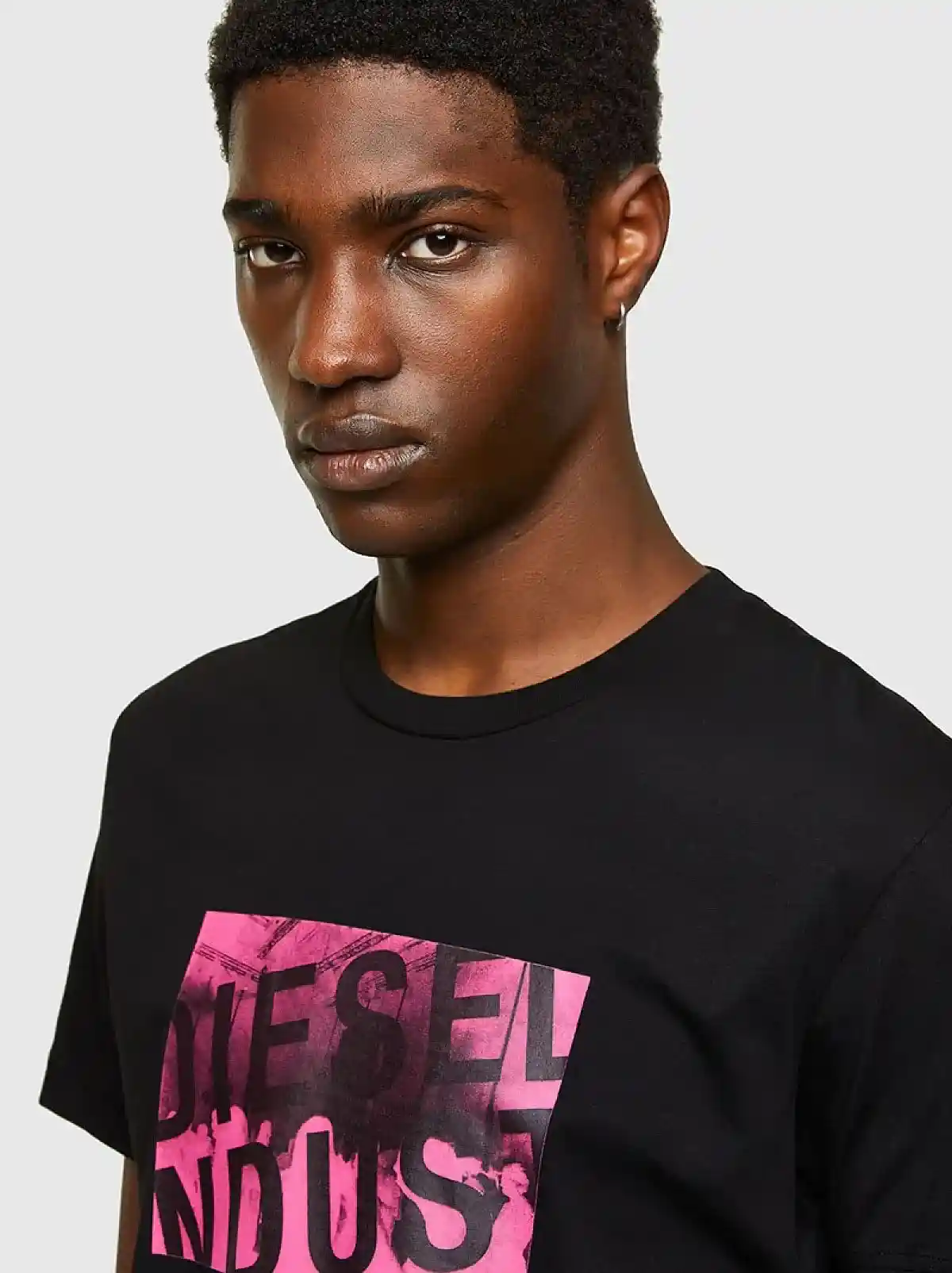 Black T-shirt with Diesel Industry logo print