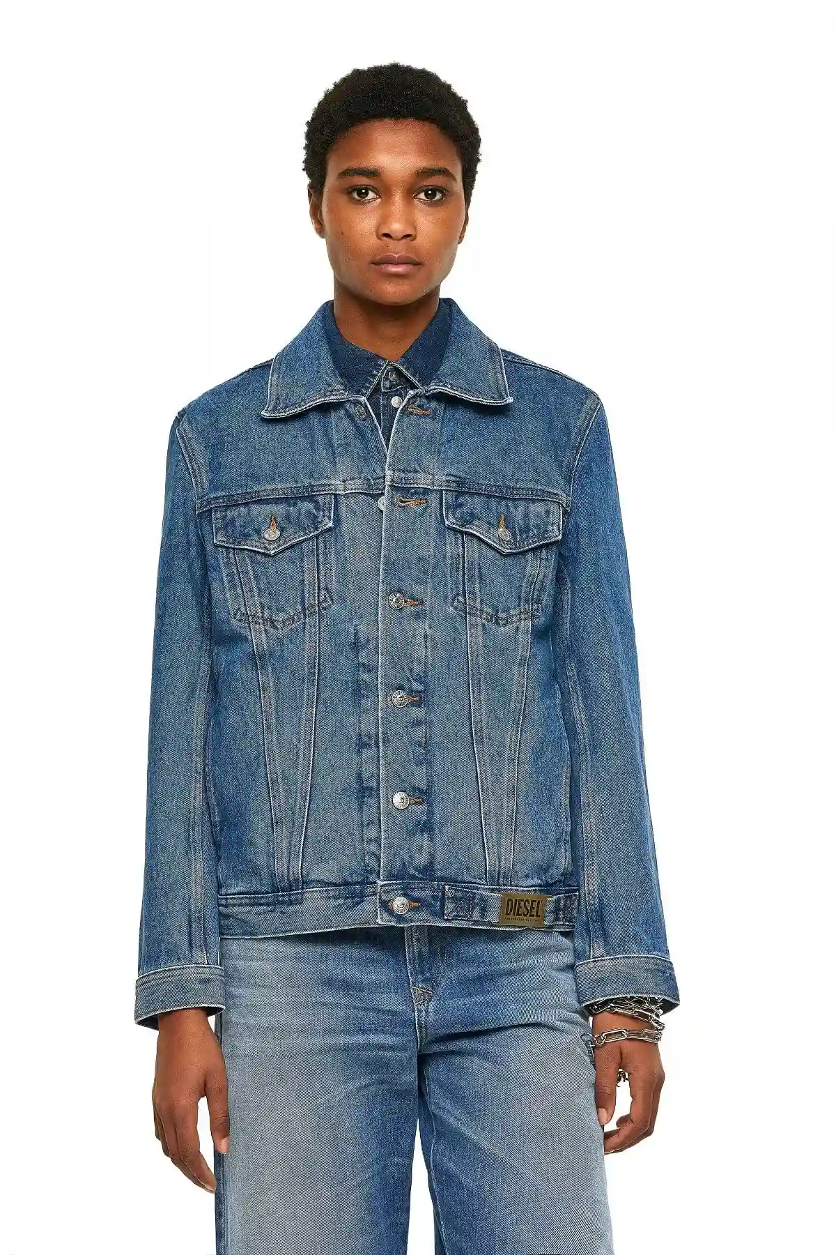 Blue Trucker jacket in stone-washed denim