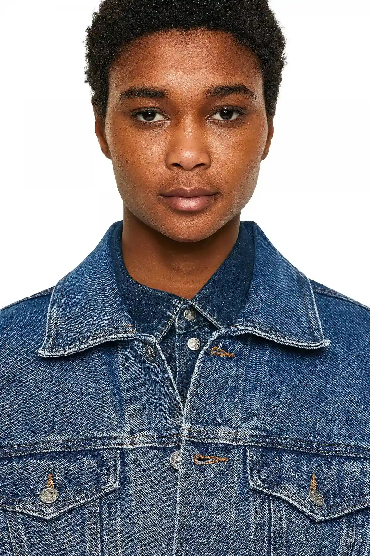Blue Trucker jacket in stone-washed denim