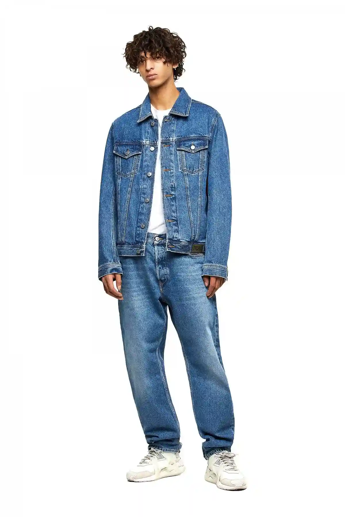 Blue Trucker jacket in stone-washed denim