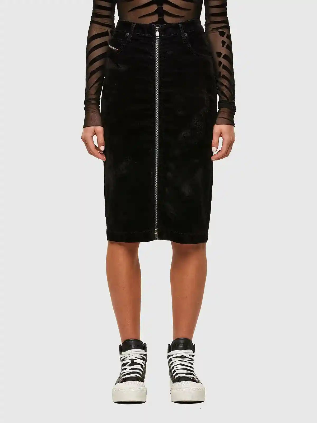 Black Pencil skirt in velvet JoggJeans