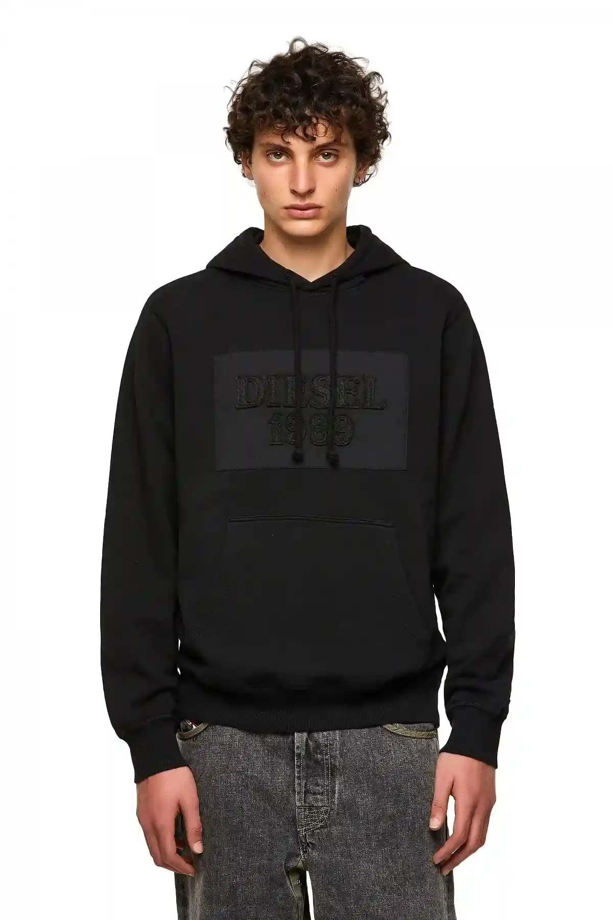 Black DieselXDiesel hoodie with logo patch
