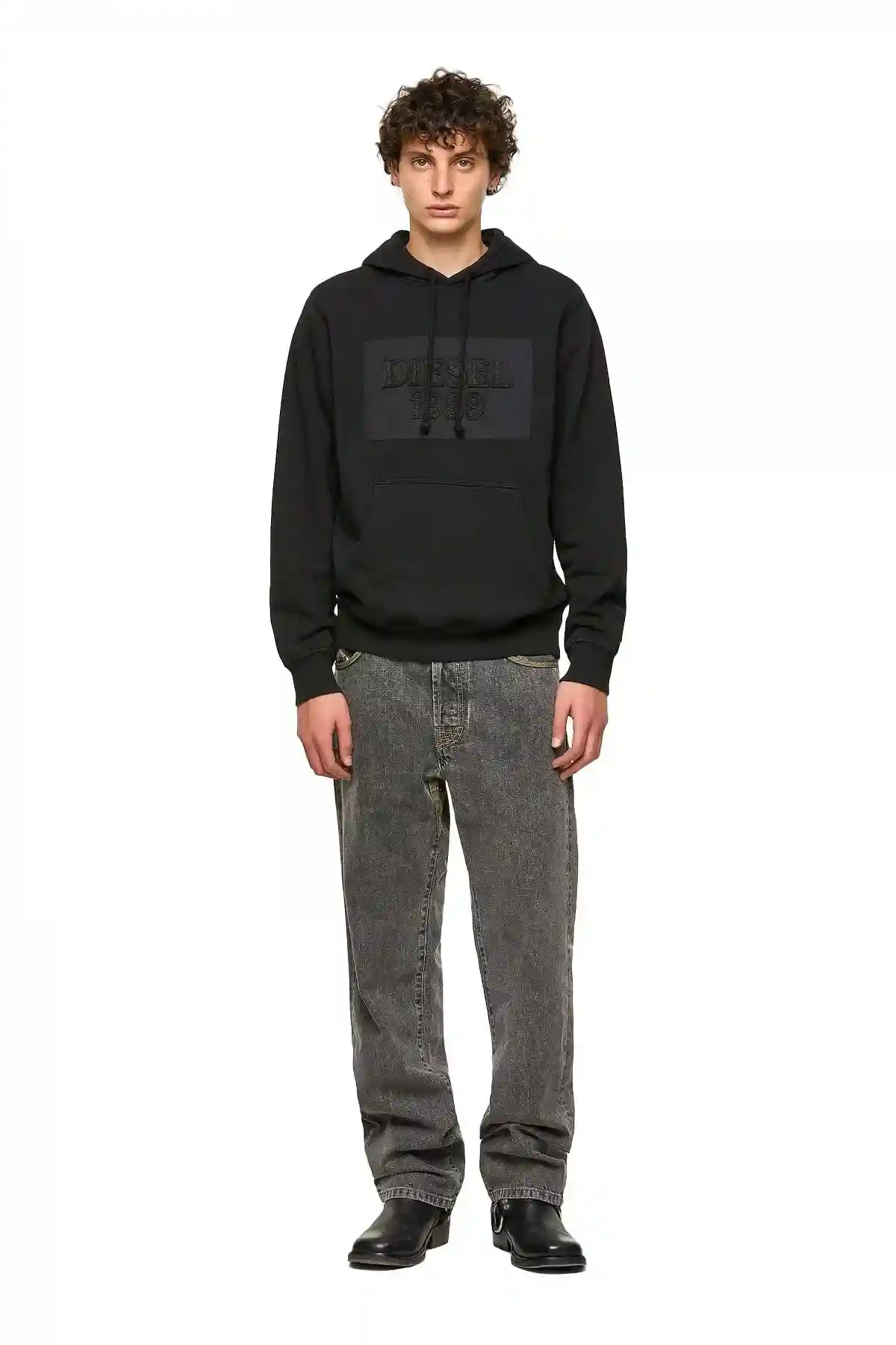 Black DieselXDiesel hoodie with logo patch