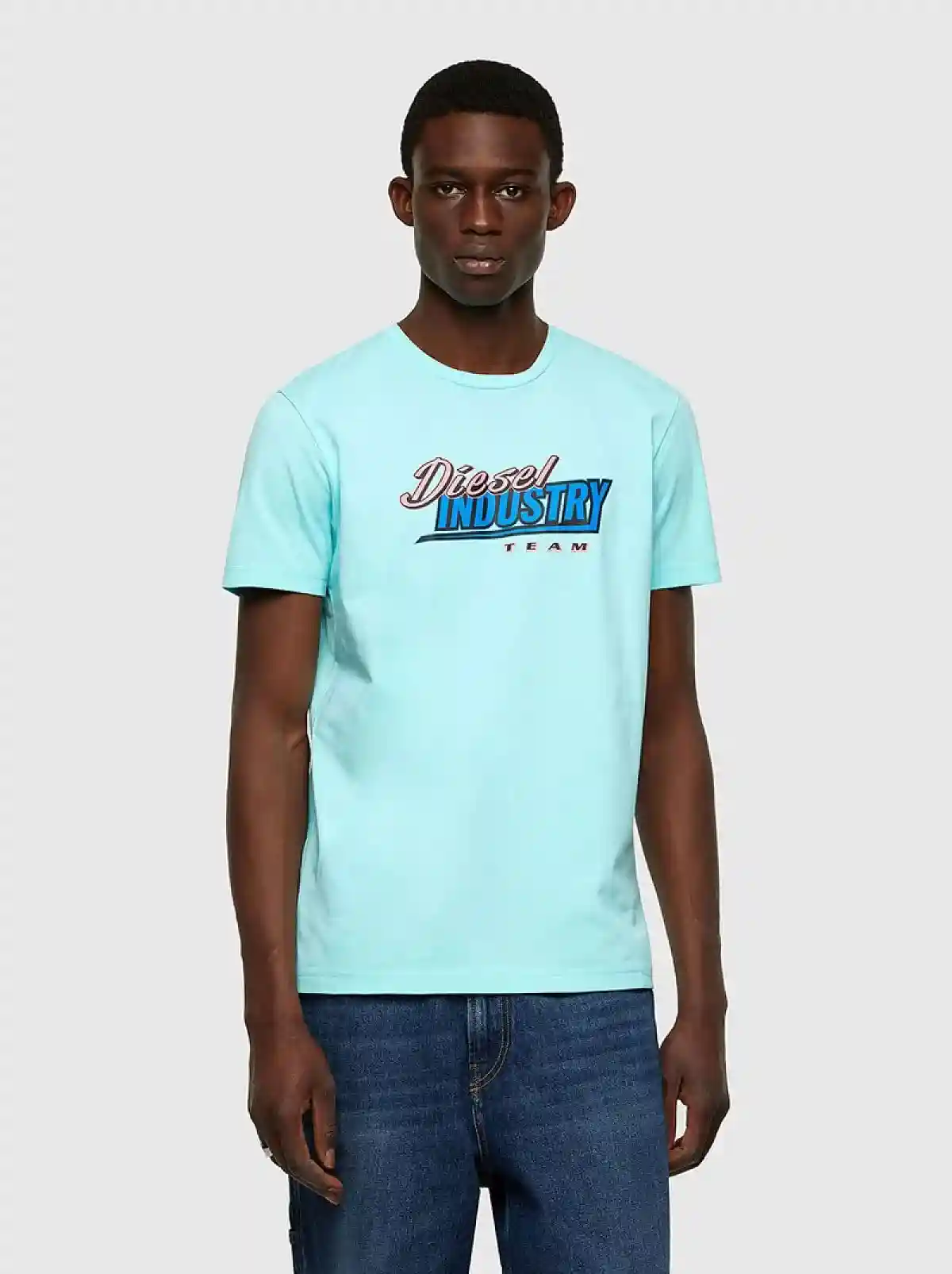 Blue T-shirt with Diesel Industry Team print