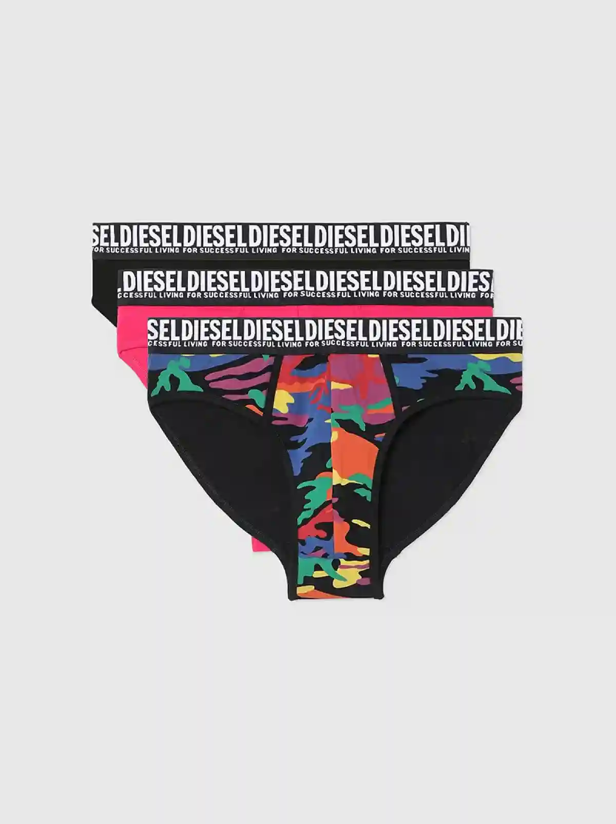 Multicolor Pride brief three-pack