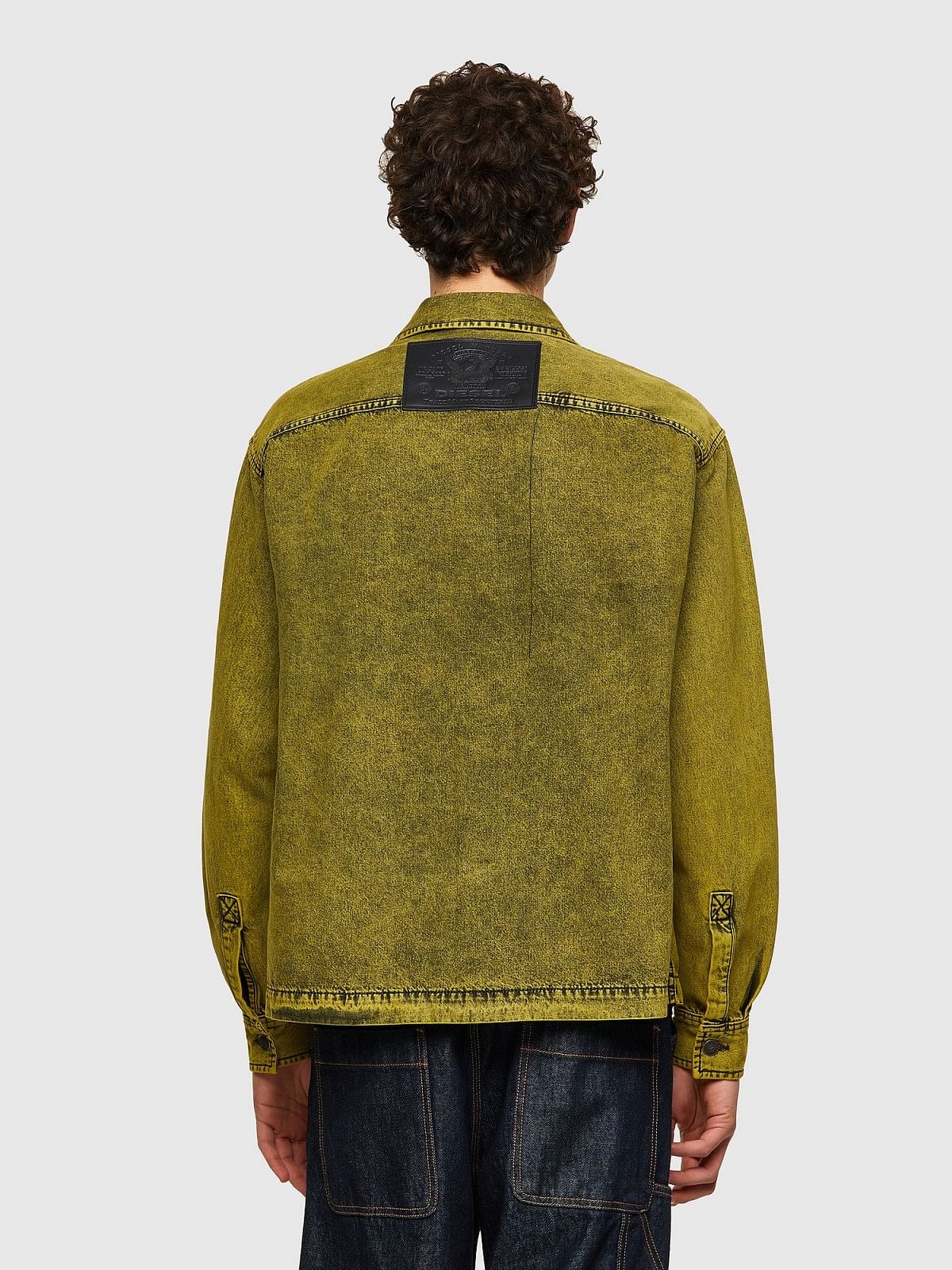 Yellow Overdyed denim shirt