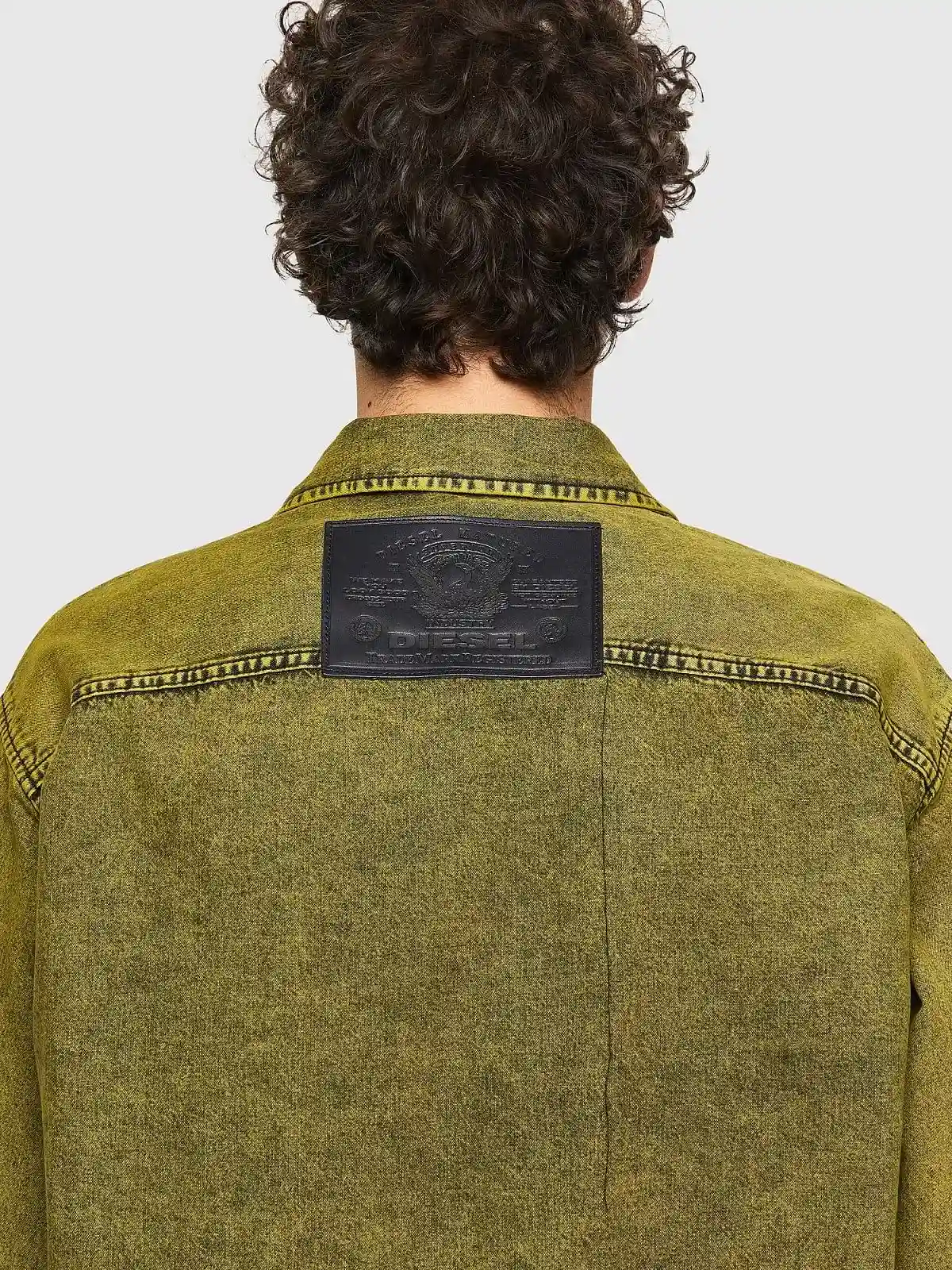 Yellow Overdyed denim shirt