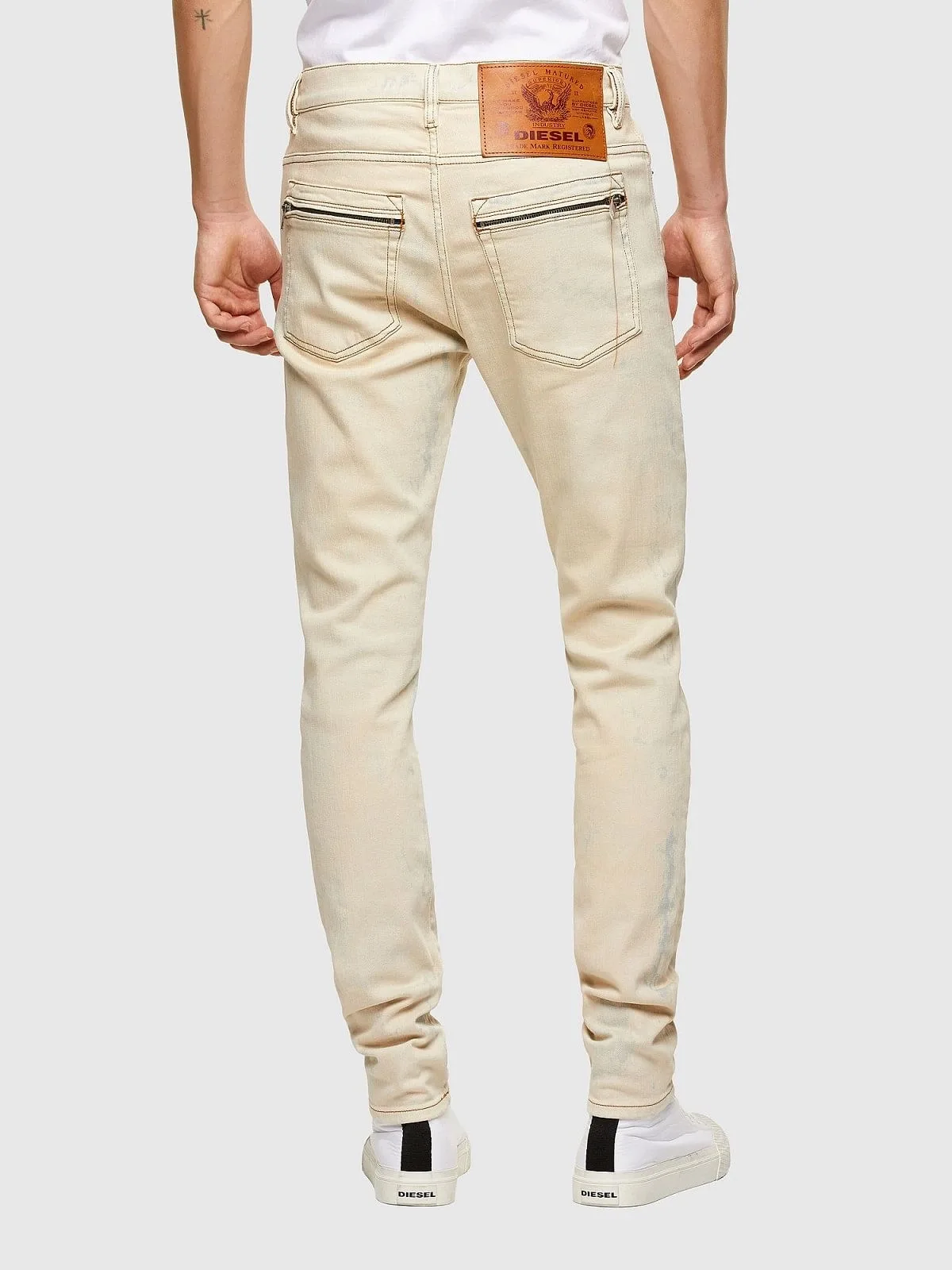 Beige Skinny Jeans-D-Amny