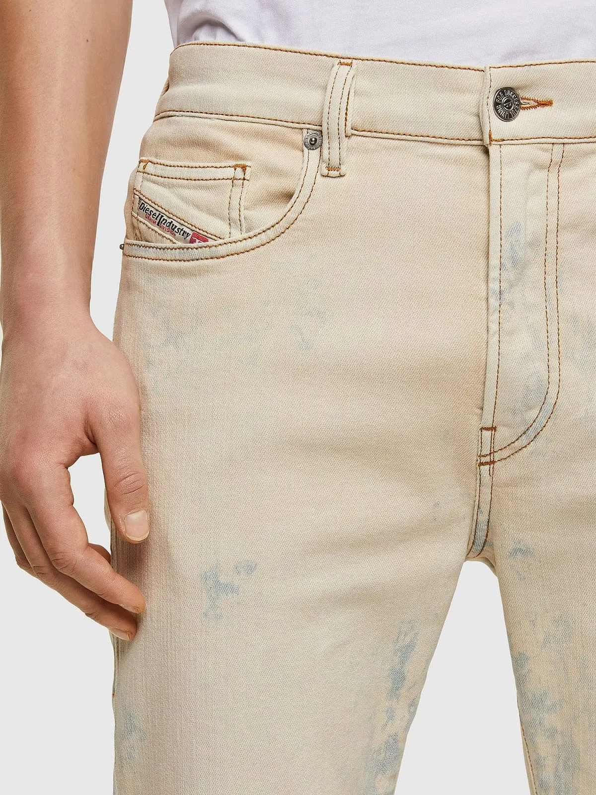 Beige Skinny Jeans-D-Amny