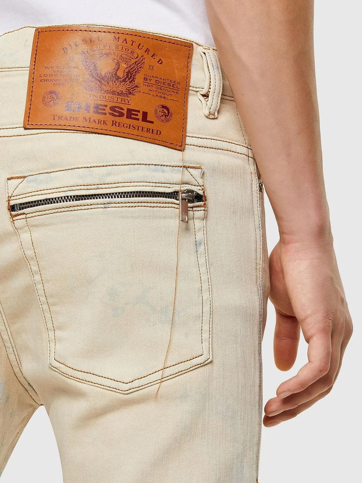 Beige Skinny Jeans-D-Amny