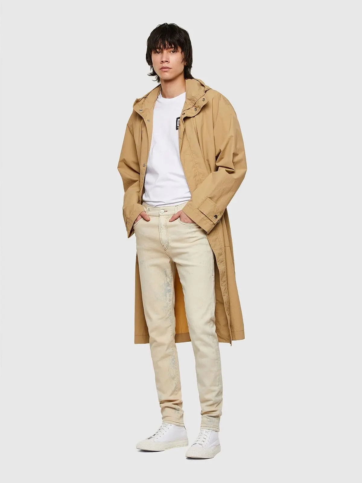 Beige Skinny Jeans-D-Amny