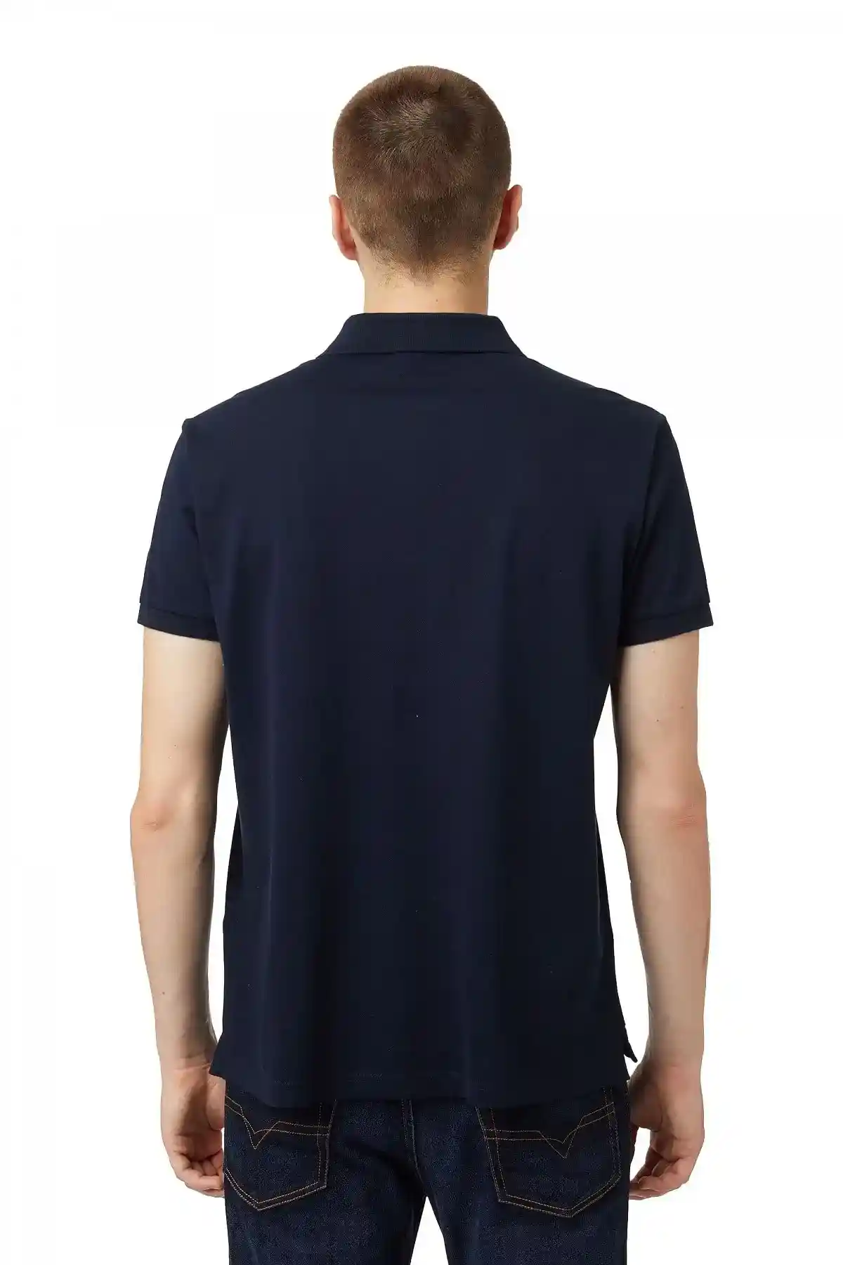 Blue Green Label polo shirt with Mohawk patch
