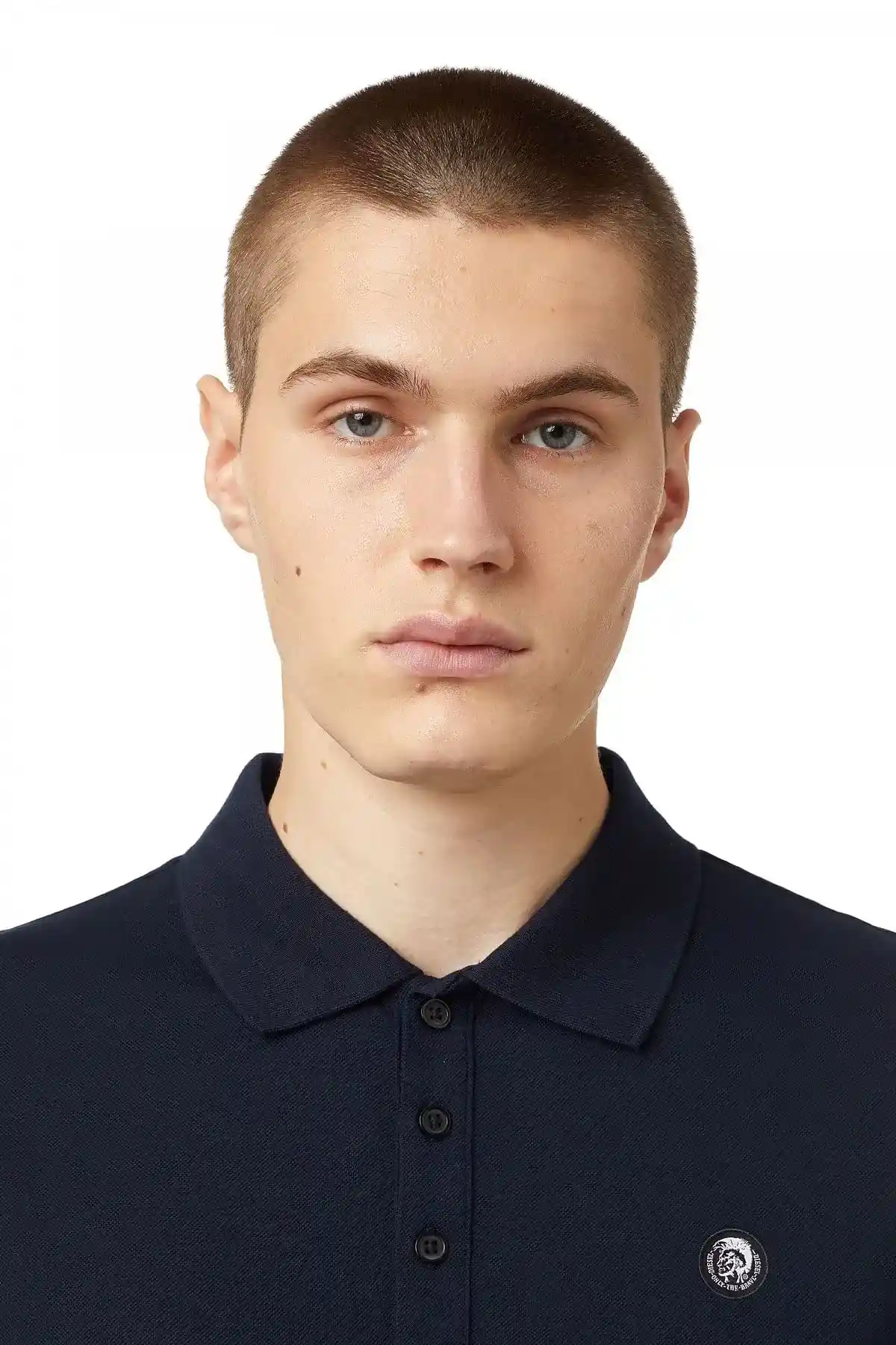 Blue Green Label polo shirt with Mohawk patch