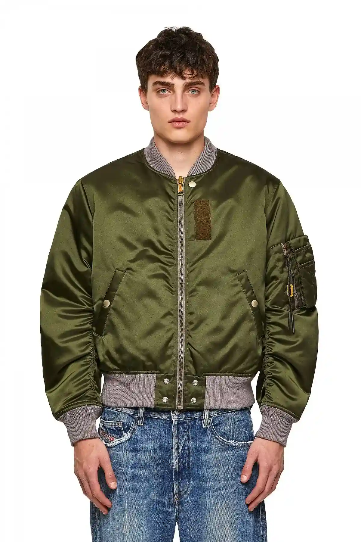 Green and Yellow Reversible bomber jacket