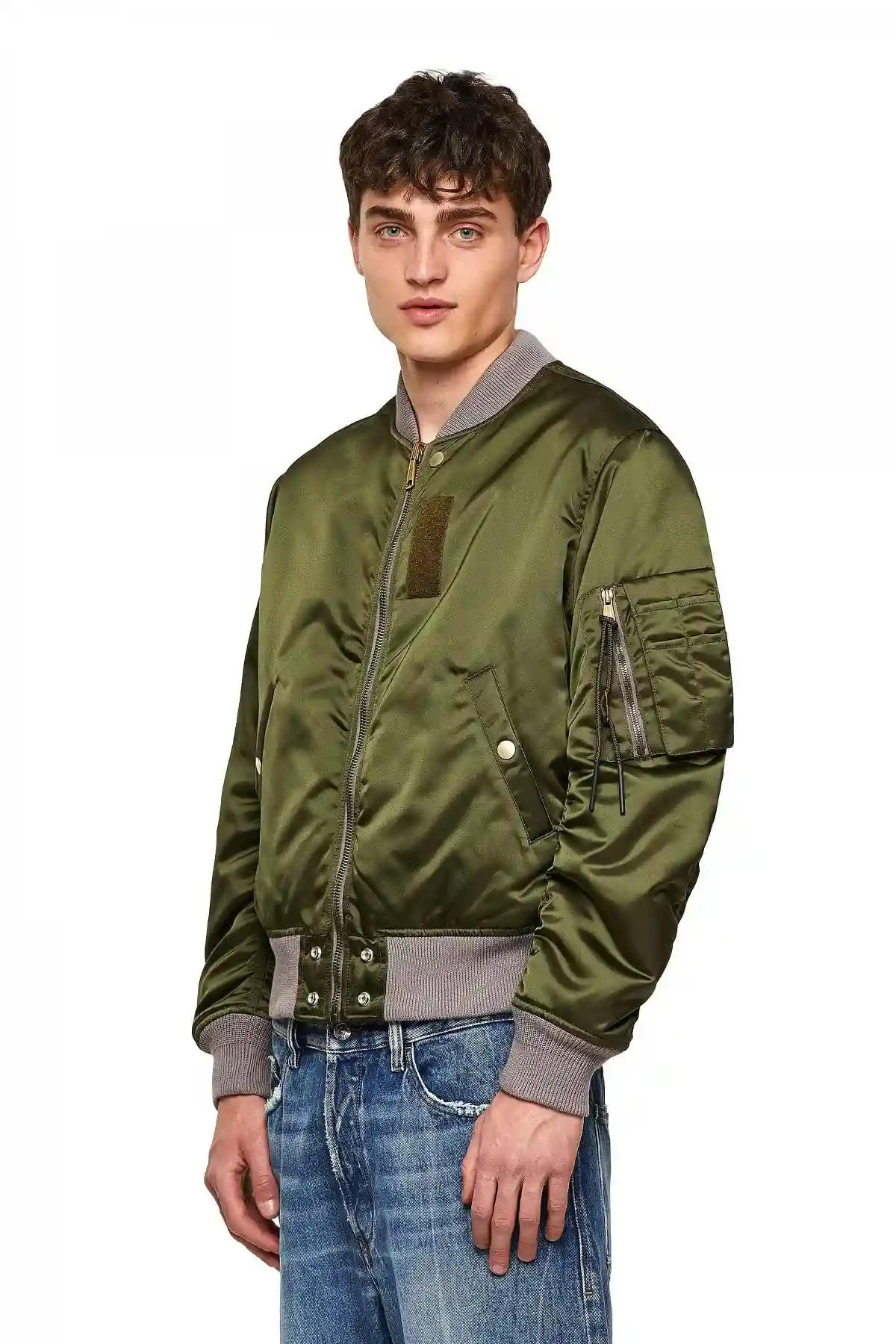 Green and Yellow Reversible bomber jacket
