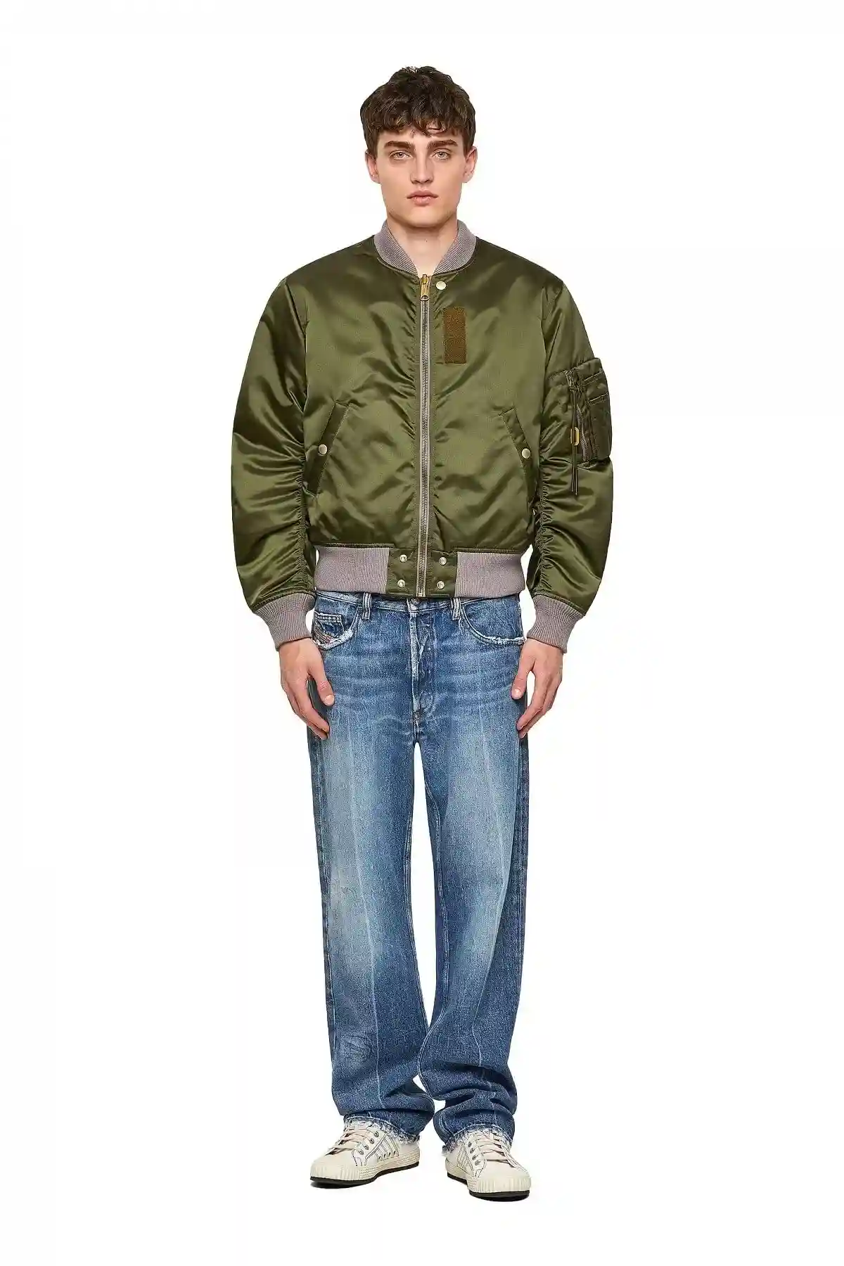 Green and Yellow Reversible bomber jacket