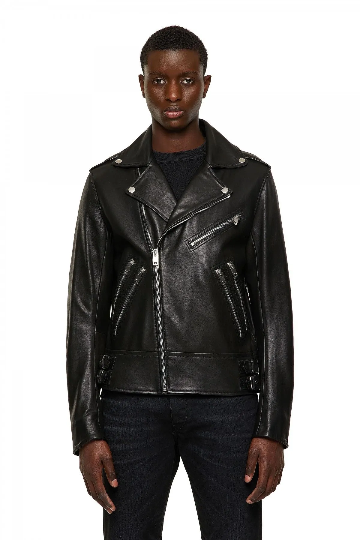 Black Leather biker jacket