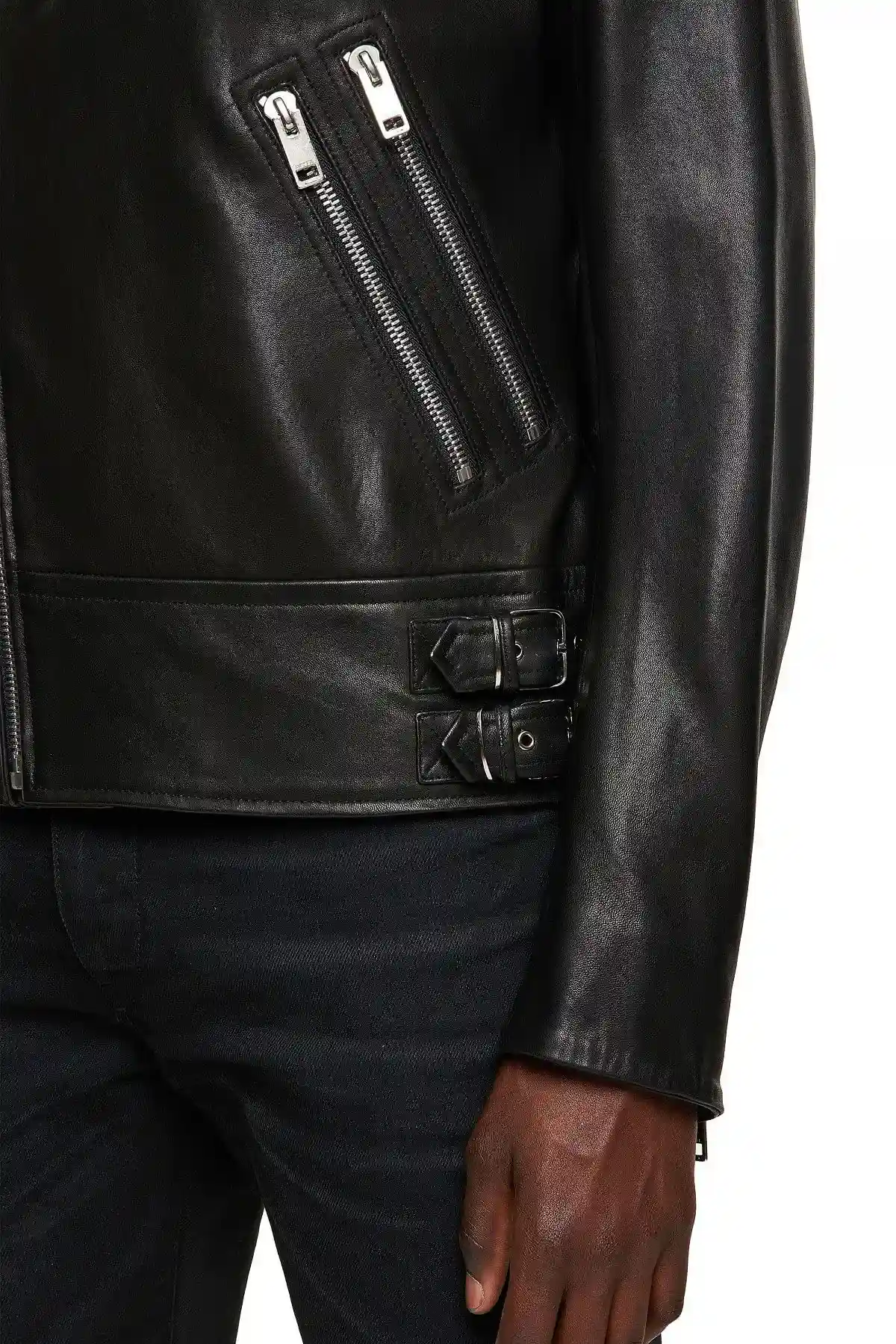 Black Leather biker jacket