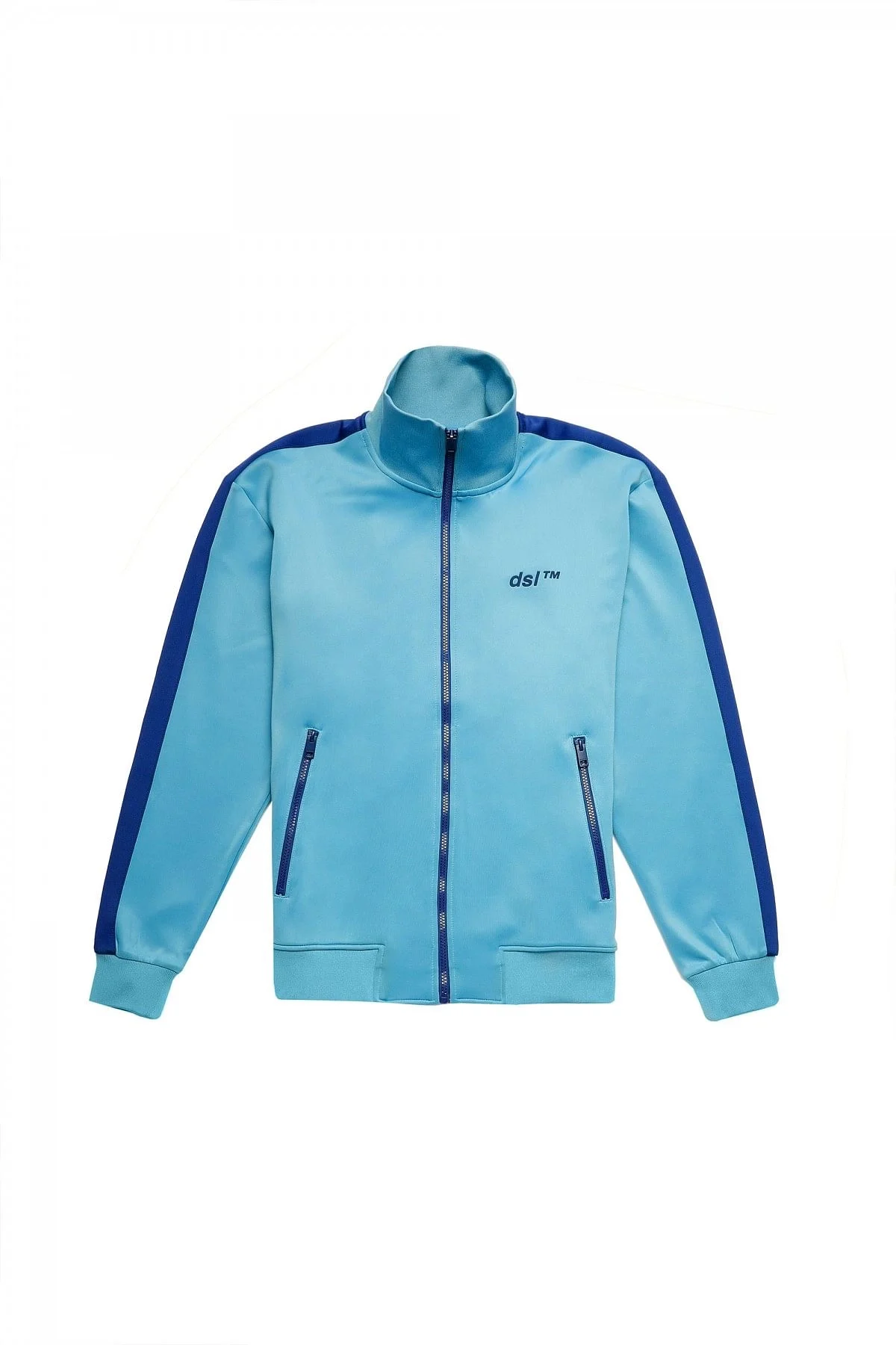 Blue Green Label track jacket in light scuba
