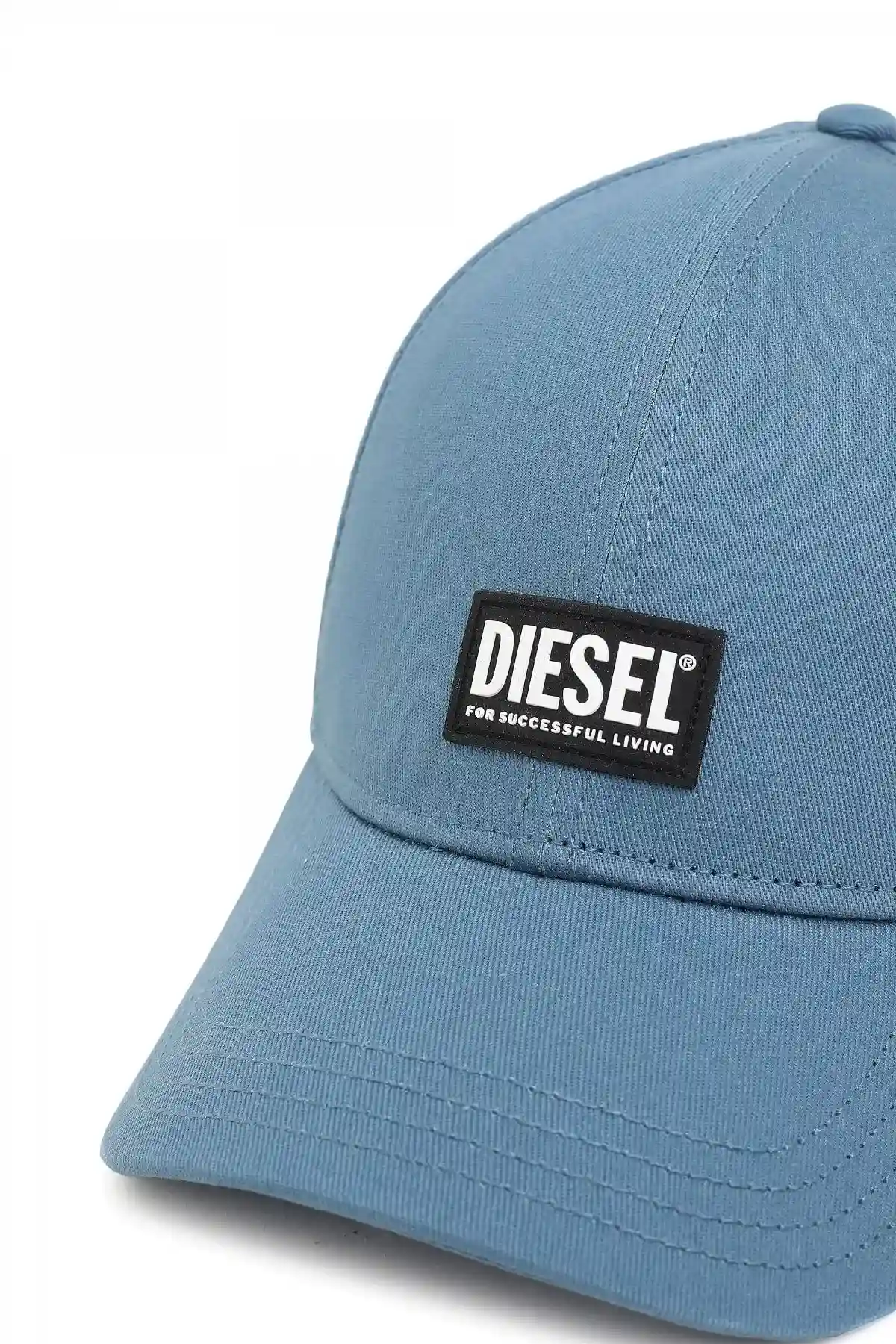 Blue Baseball cap with rubber logo patch