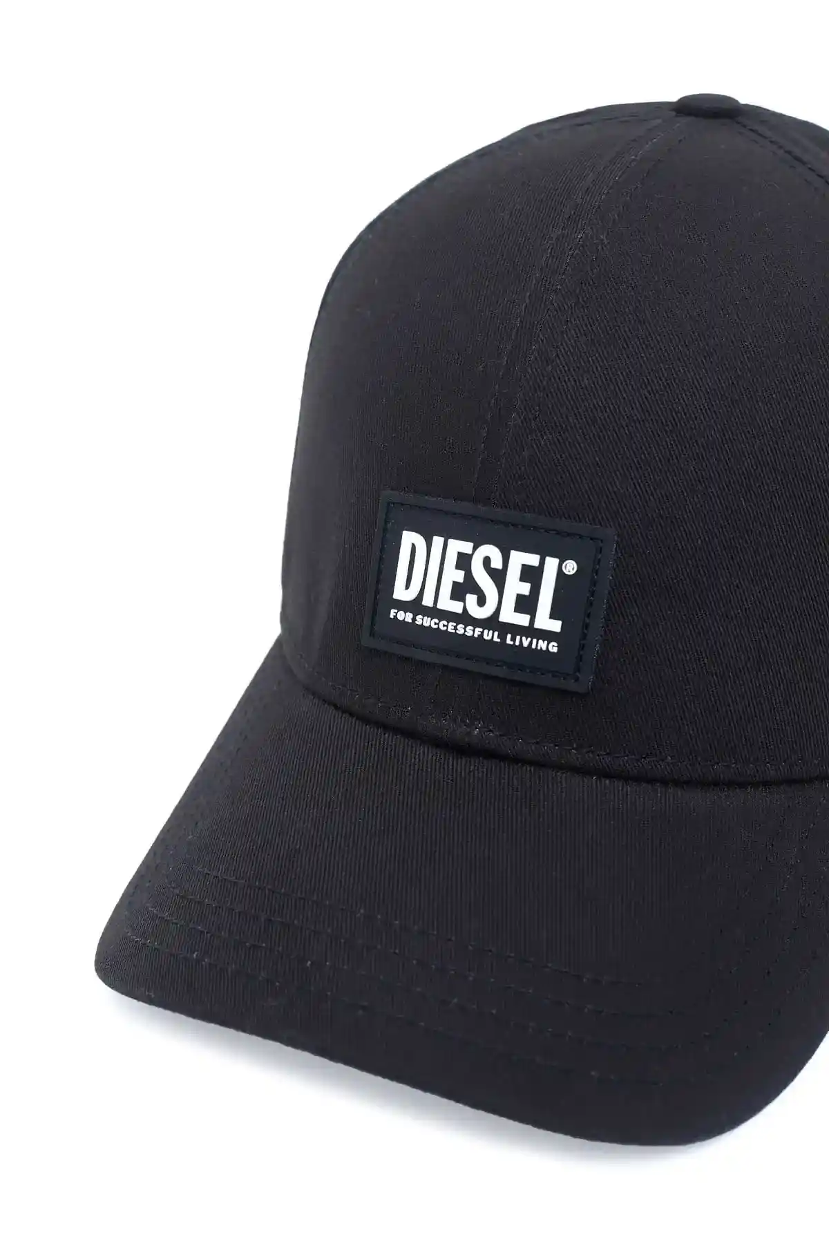 Black Baseball cap with rubber logo patch