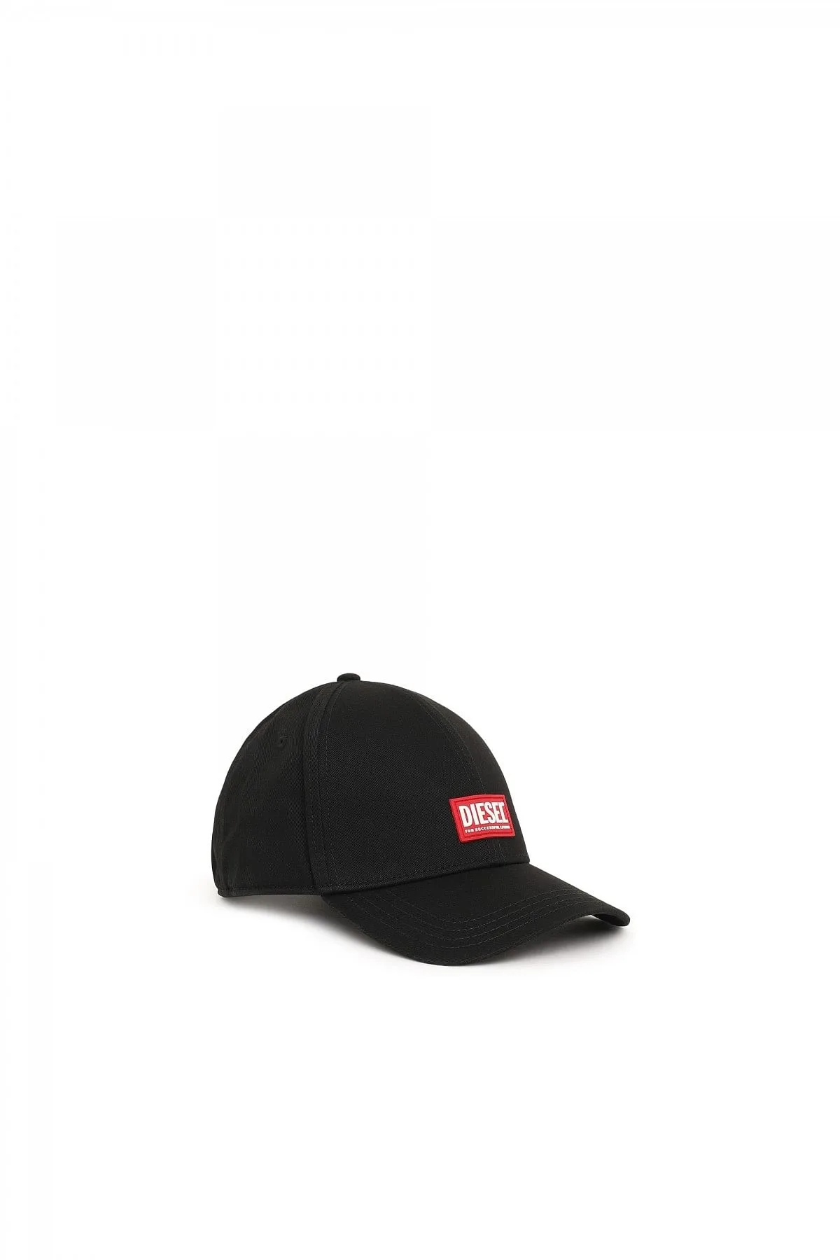 Black and Red Baseball cap with rubber logo patch