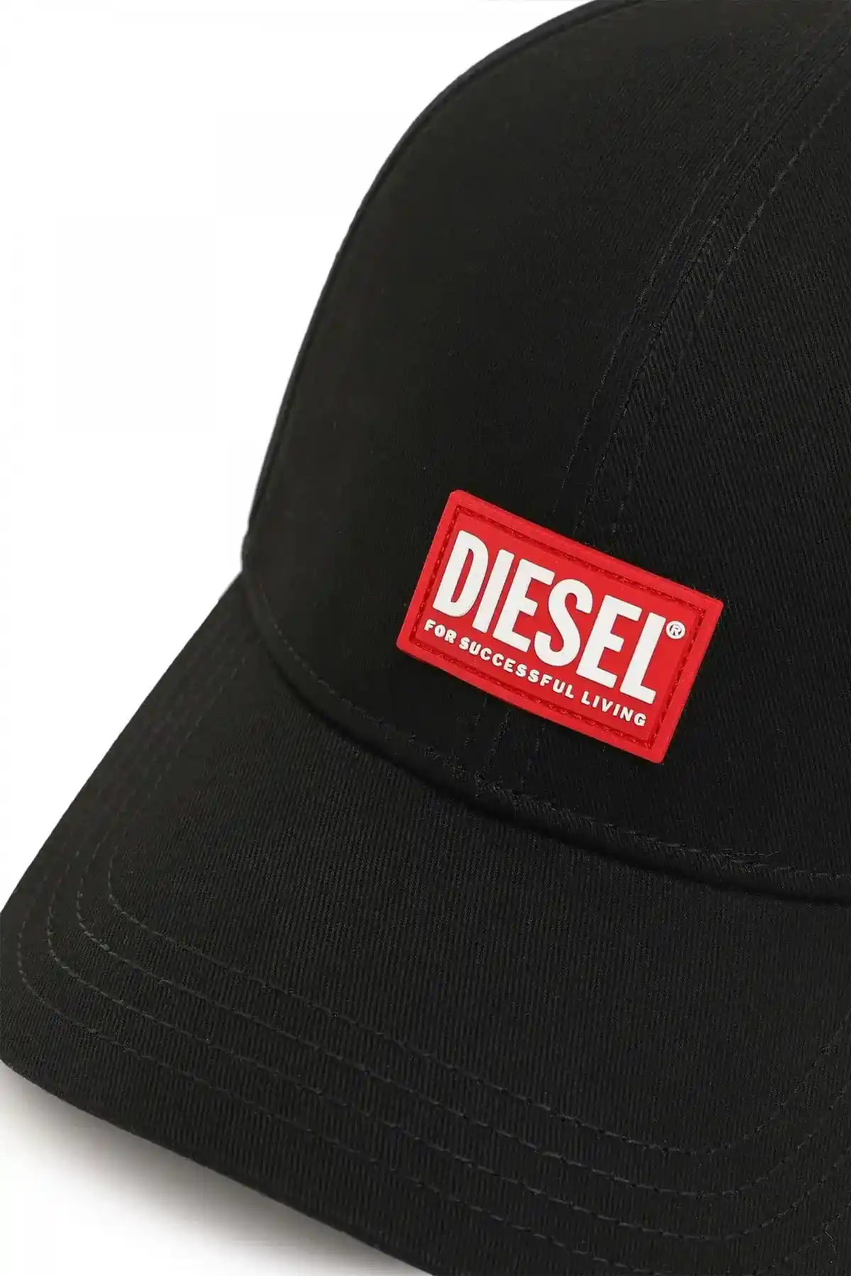 Black and Red Baseball cap with rubber logo patch