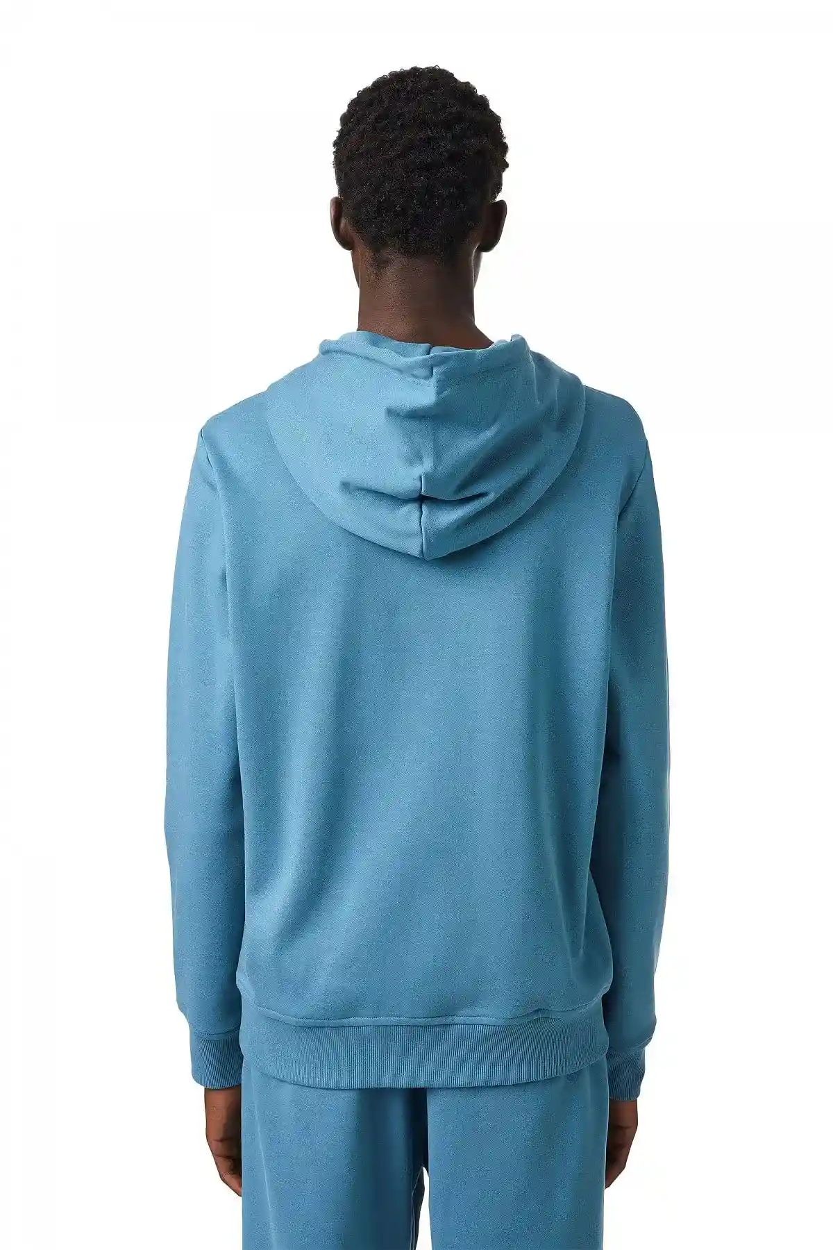 Blue Hoodie with logo print
