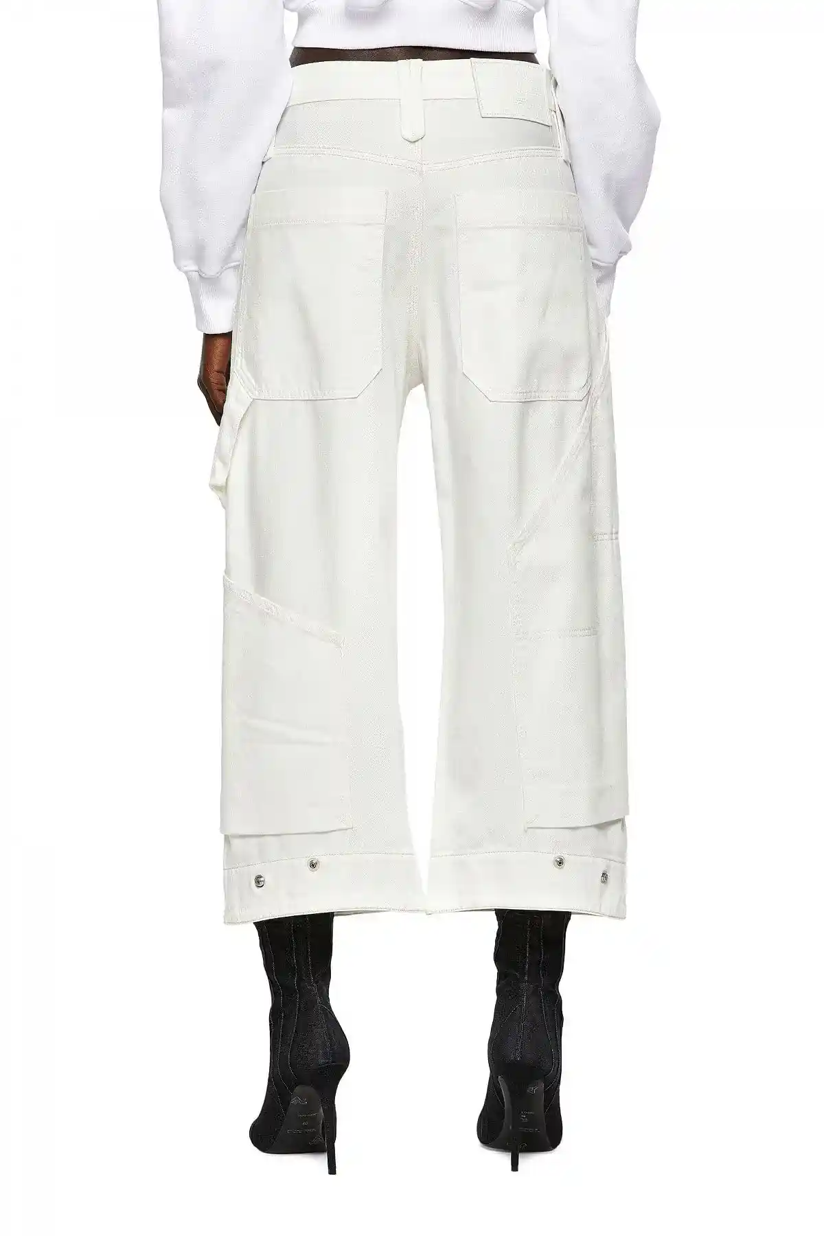 White Bootcut and Flare Jeans-D-Laly