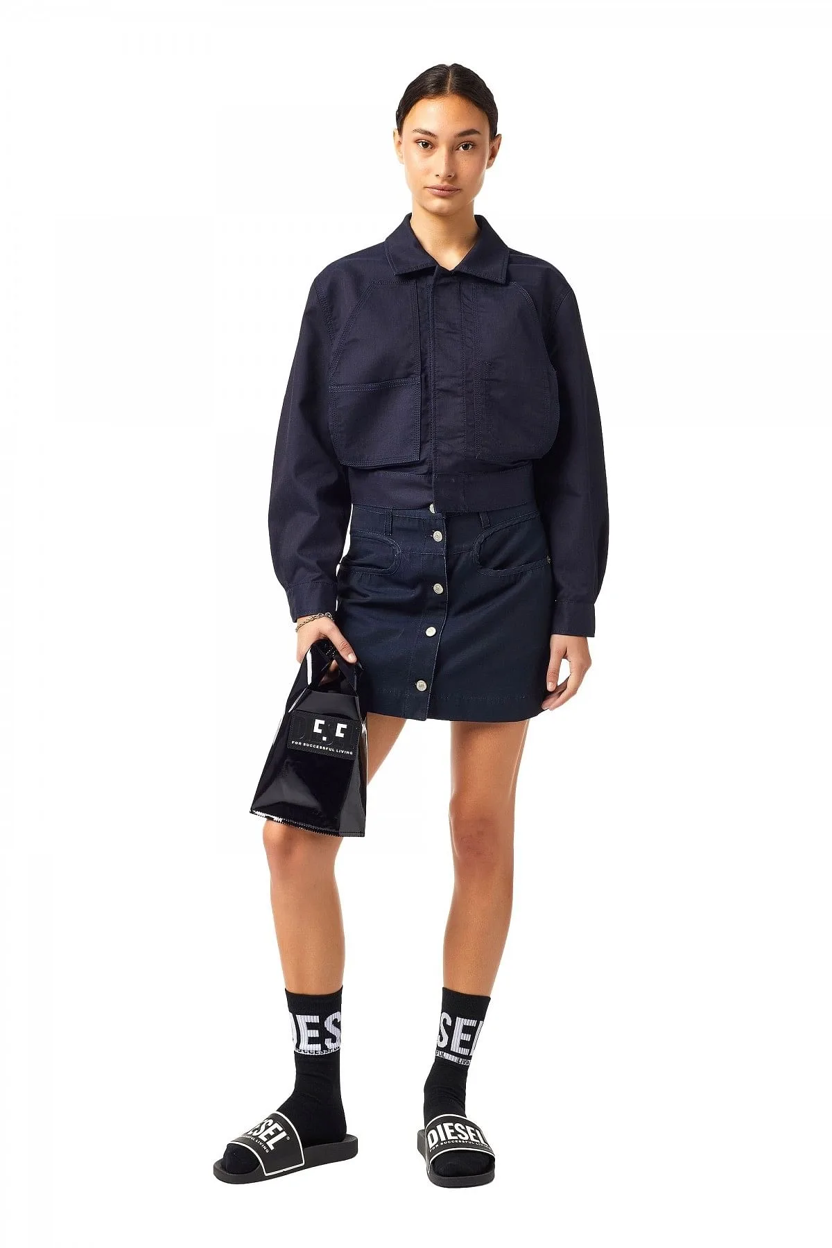 Blue Cropped jacket in JoggJeans