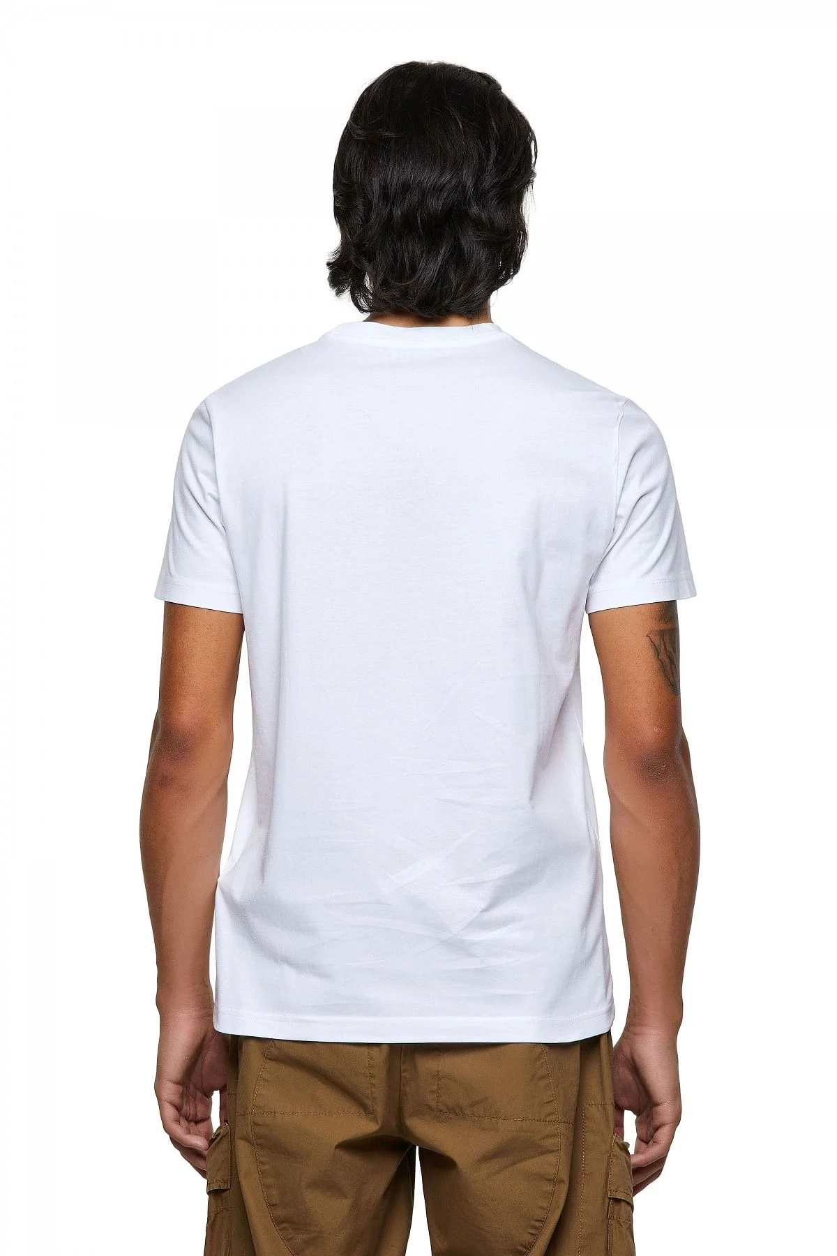 White Green Label T-shirt with small logo print