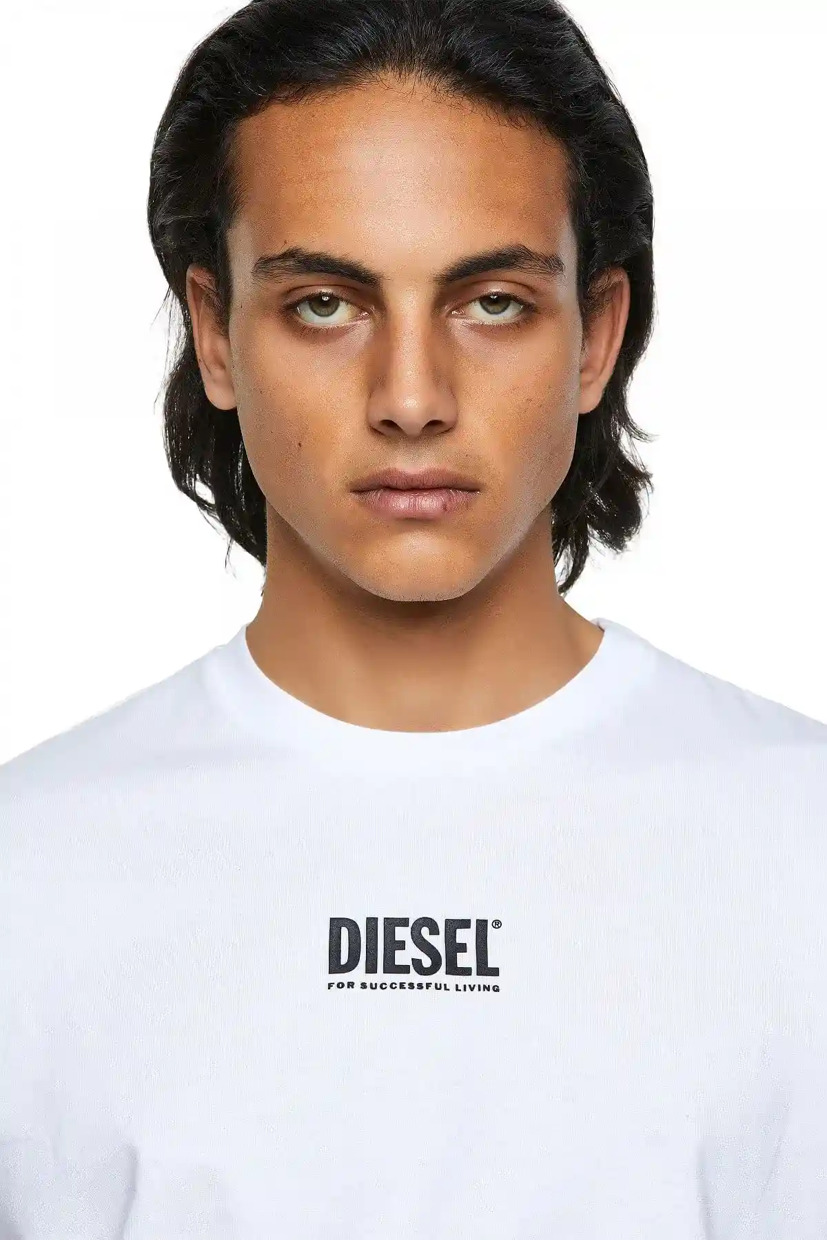 White Green Label T-shirt with small logo print