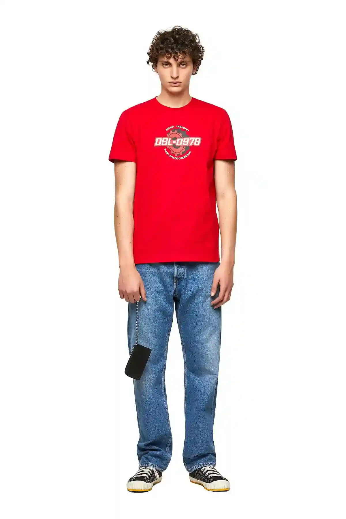 Red Green Label T-shirt with DSL-0978 print