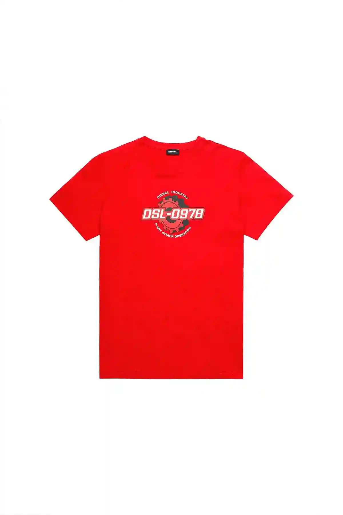 Red Green Label T-shirt with DSL-0978 print