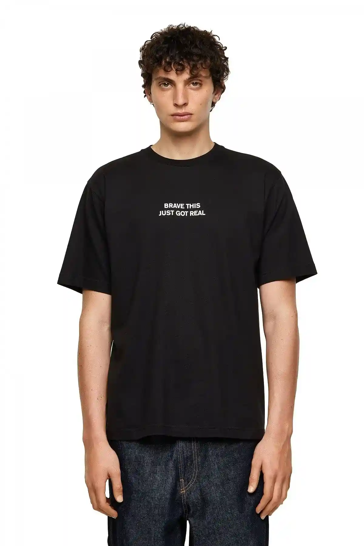 Black T-shirt with panther print