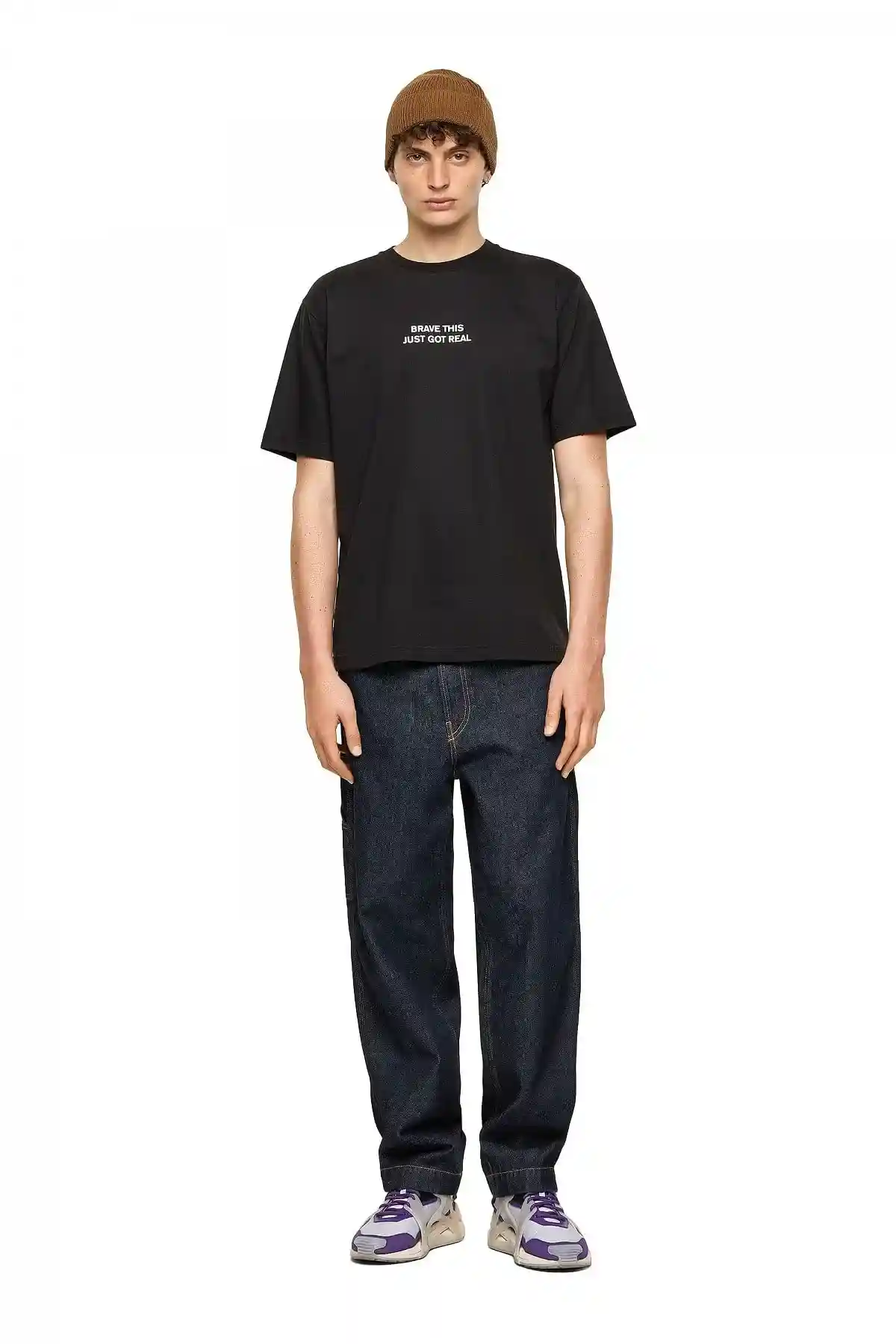 Black T-shirt with panther print