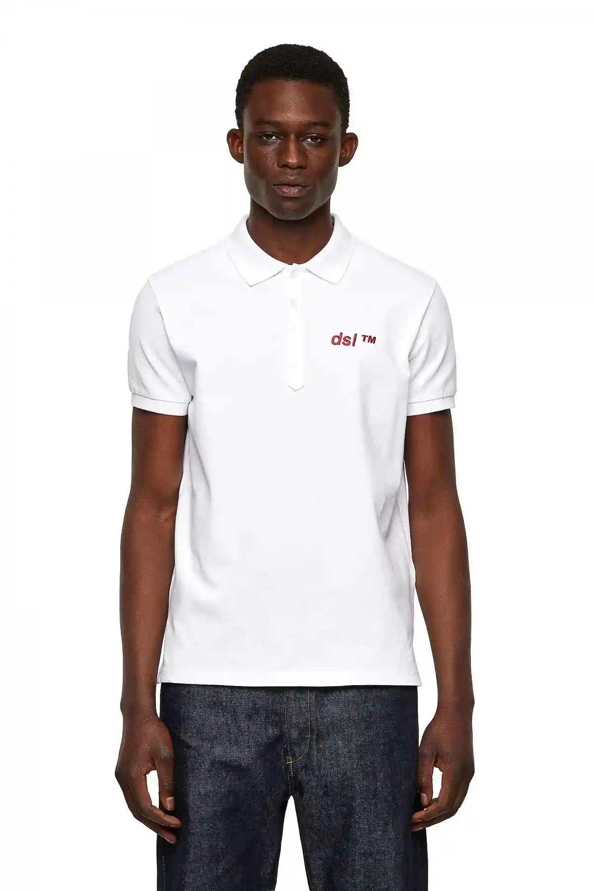 White Polo shirt with embroidered logo