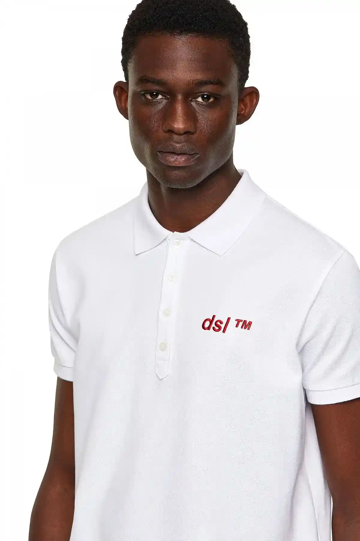 White Polo shirt with embroidered logo