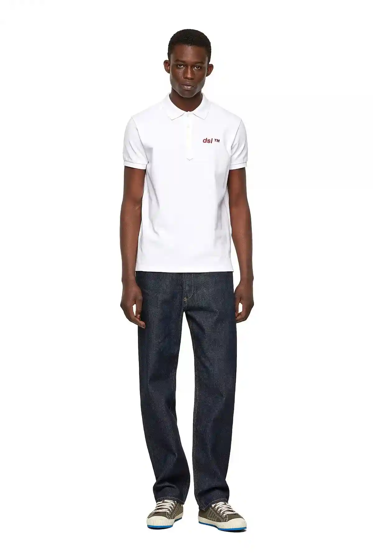 White Polo shirt with embroidered logo