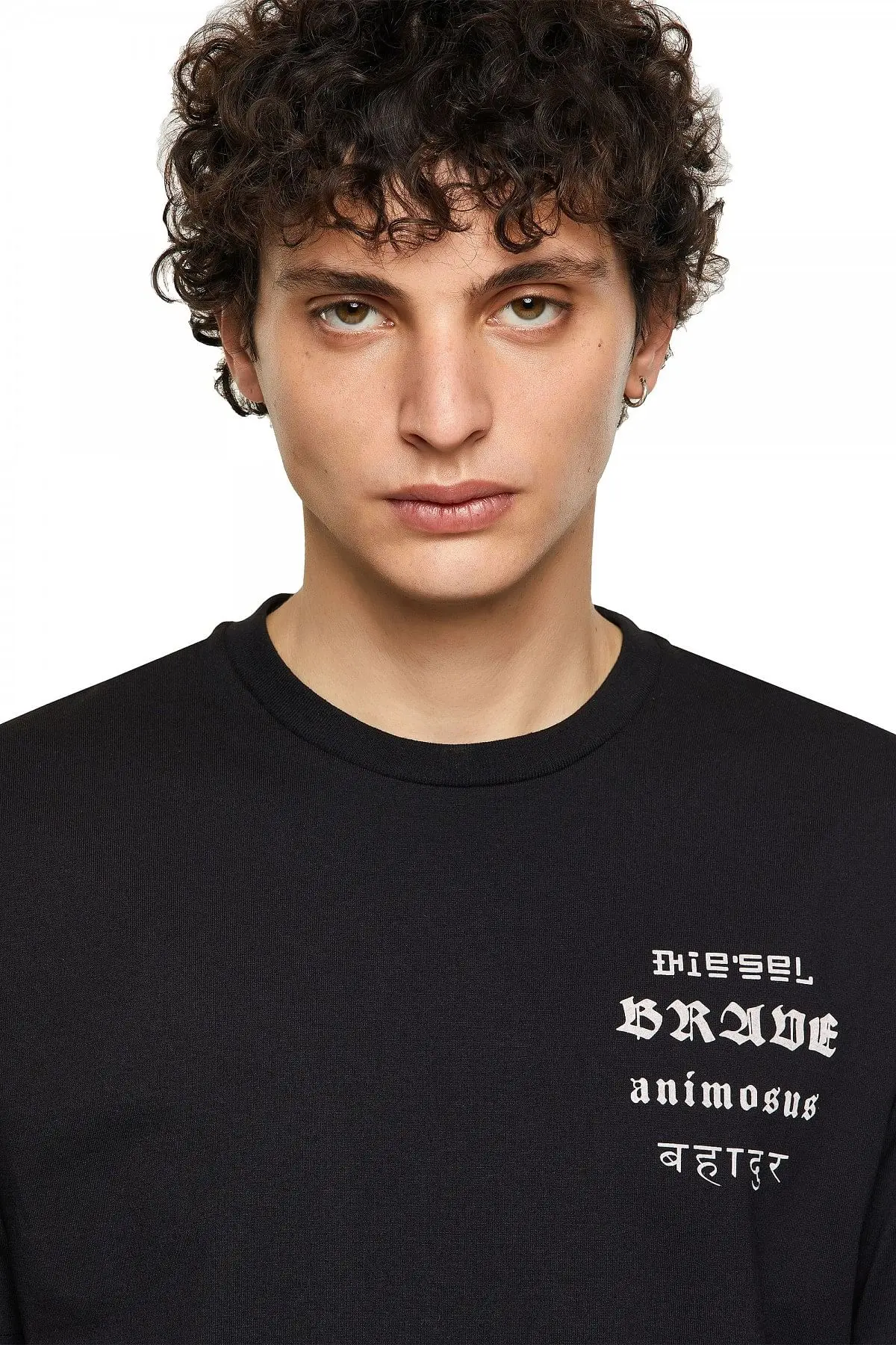 Black Green Label T-shirt with Brave print