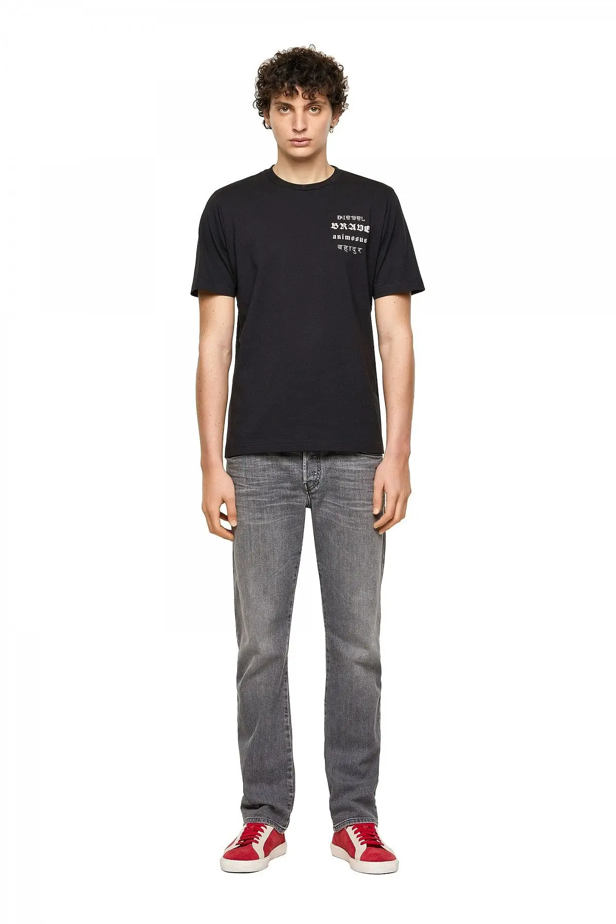 Black Green Label T-shirt with Brave print