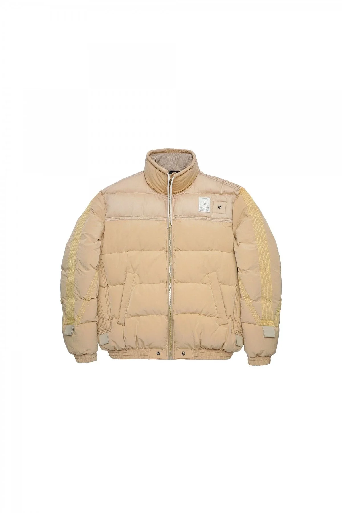 Brown Puffer jacket in brushed nylon