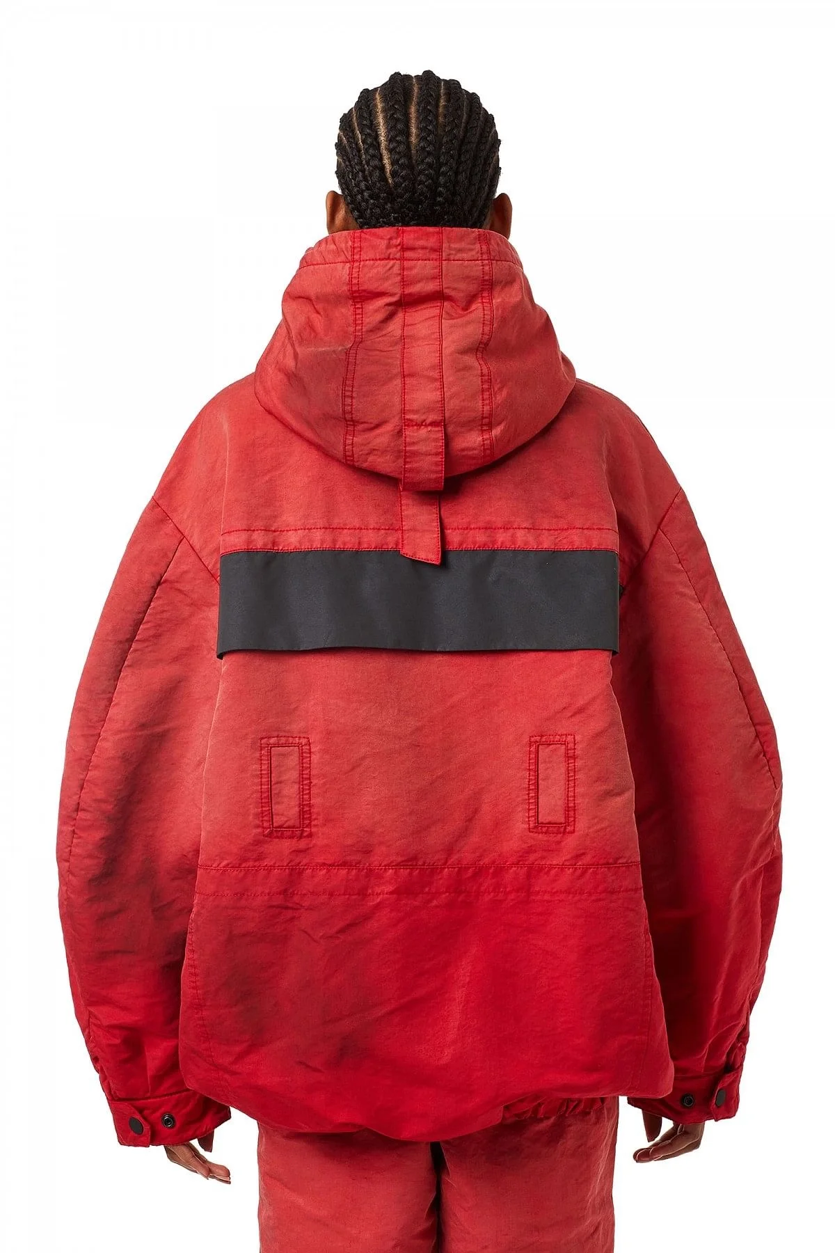 トップス DIESEL   RESCUE JACKET Women's Cropped hooded puffer jacket in denim | Blue | Diesel