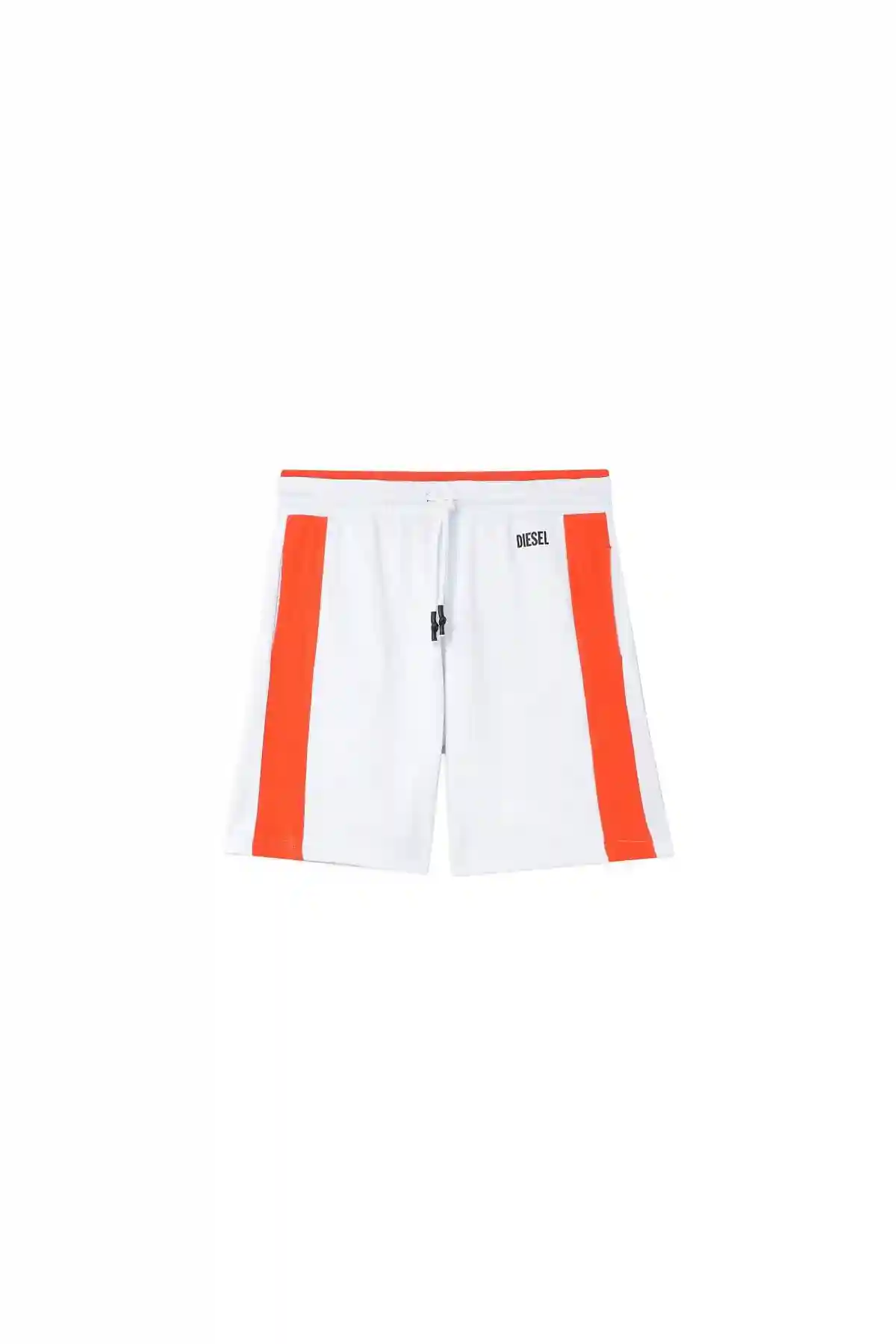 White and Orange Sweat shorts with side bands