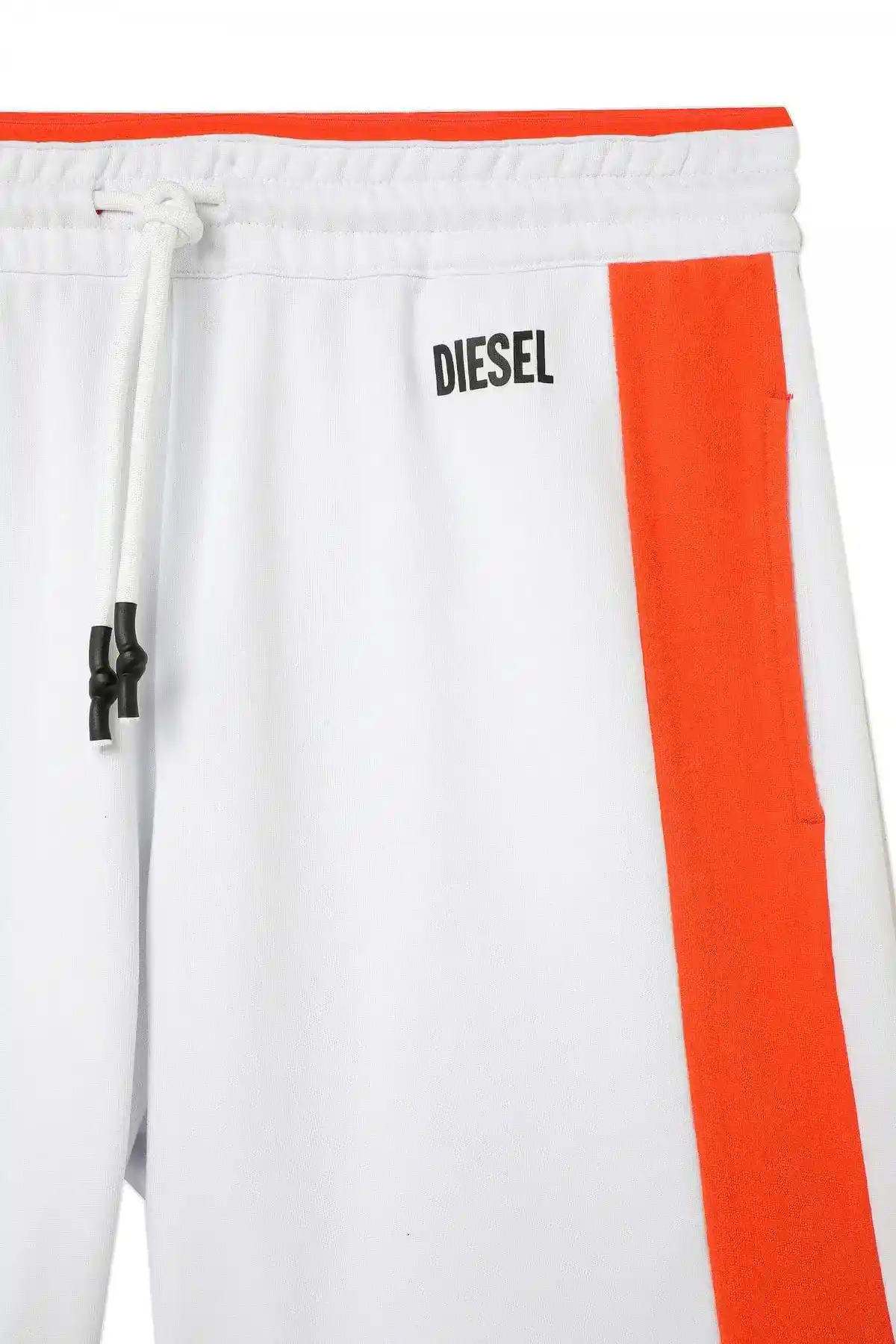 White and Orange Sweat shorts with side bands