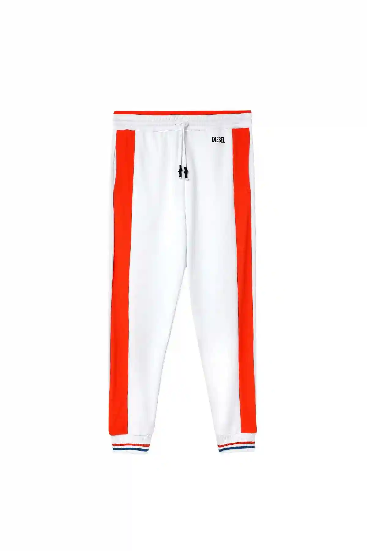 White and Orange Sweatpants with side bands