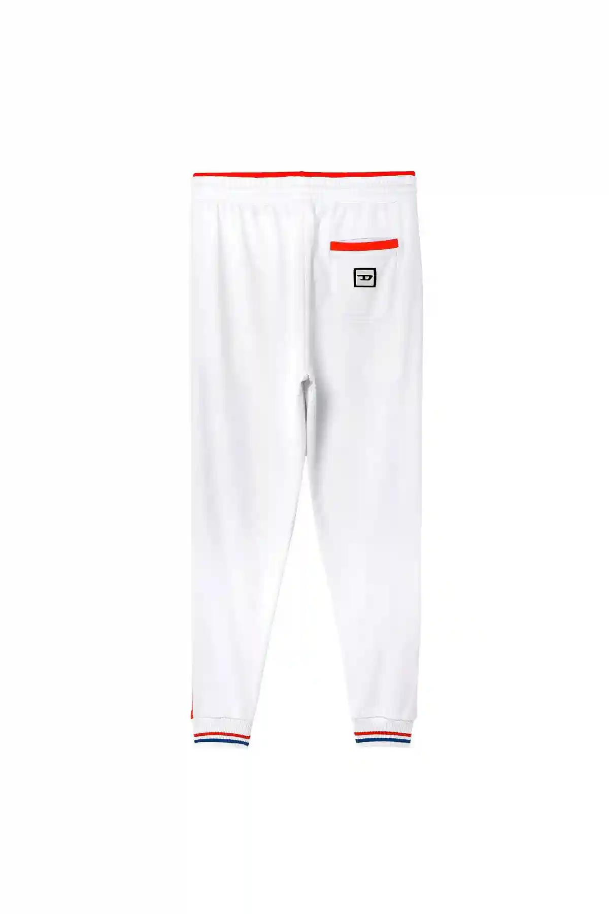 White and Orange Sweatpants with side bands