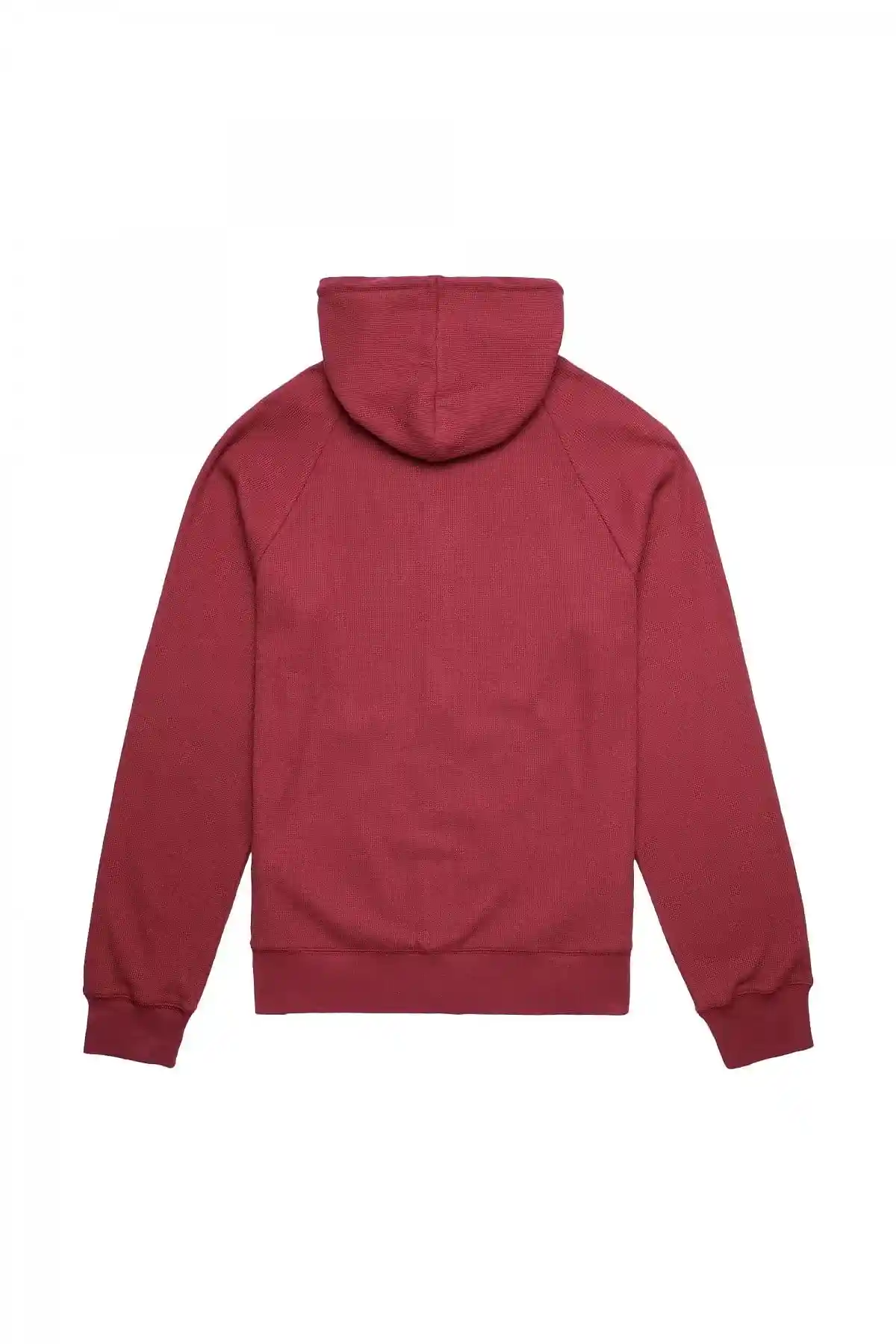 Red Zip-up hoodie in waffle knit